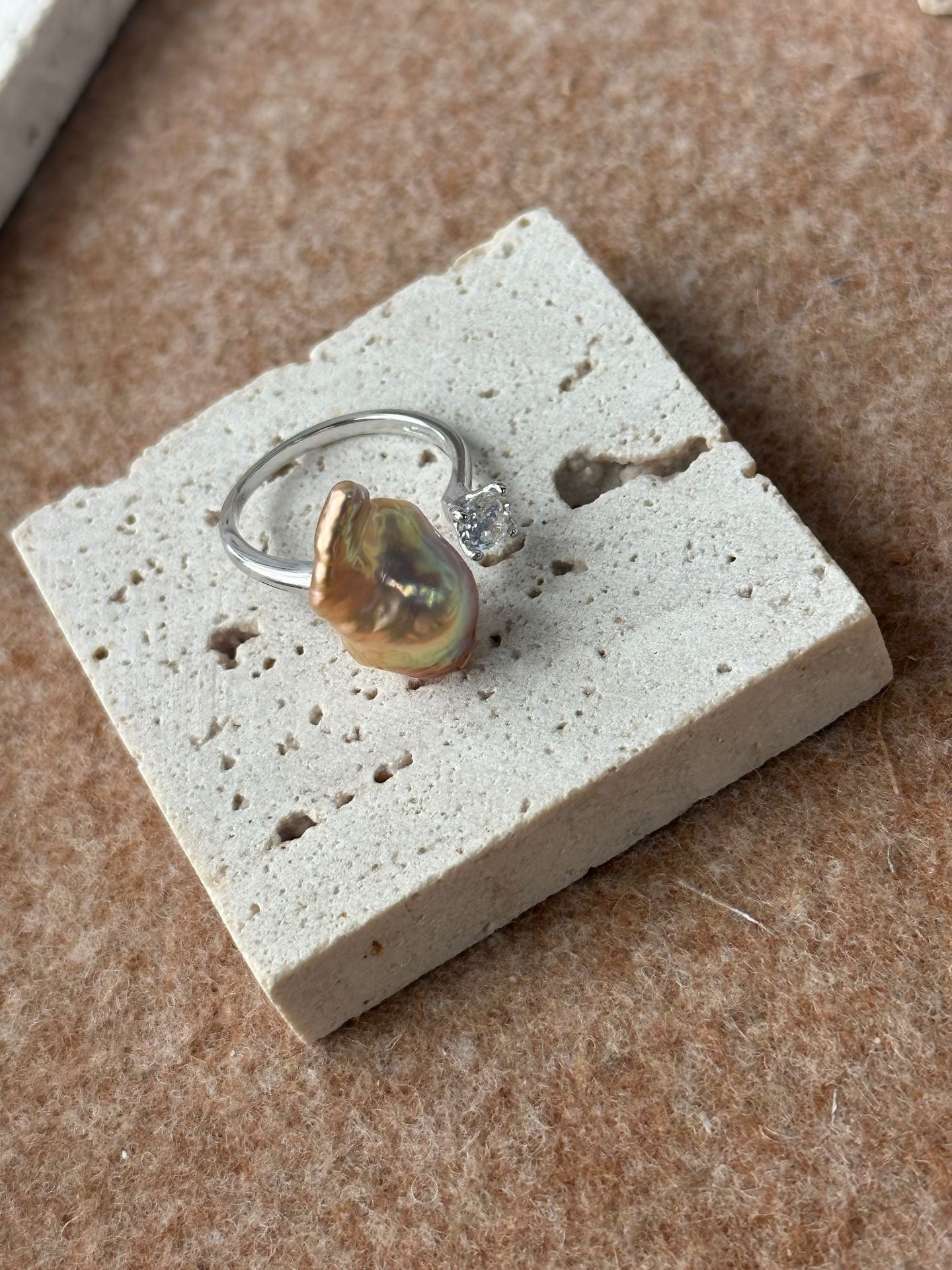 Iridescent Baroque Ring