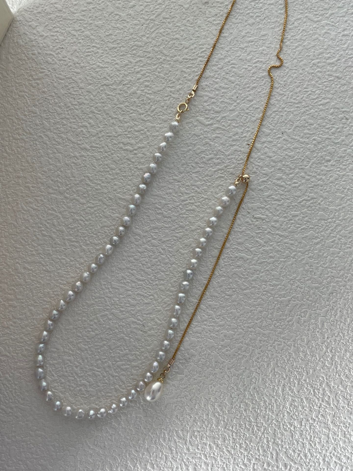 Lumine Pearl U-Shaped Long Necklace