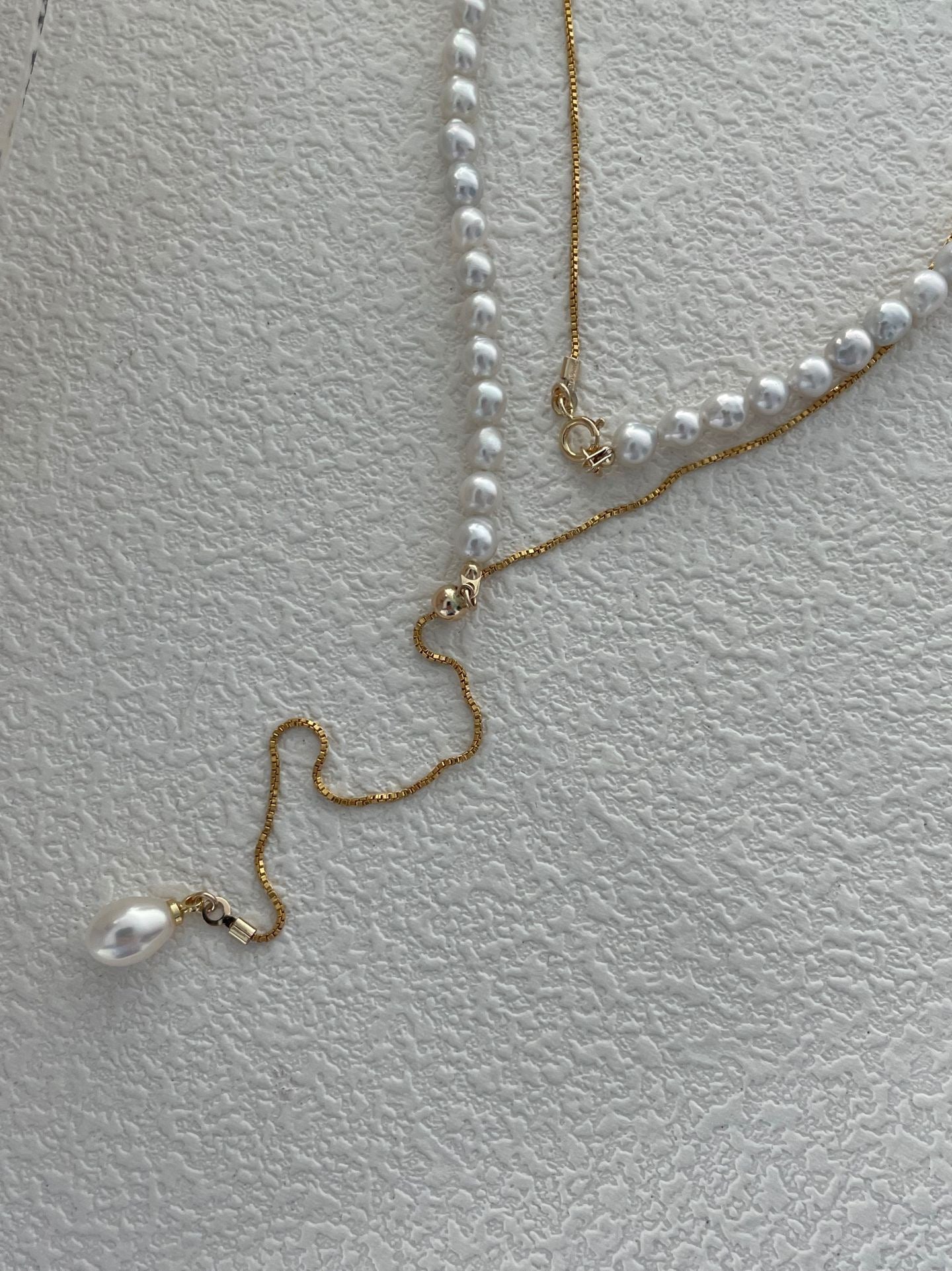 Lumine Pearl U-Shaped Long Necklace
