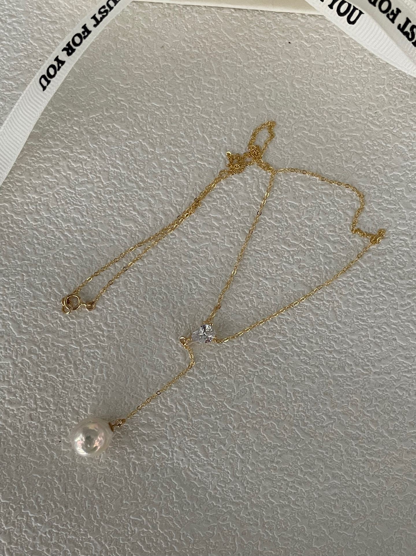 Foil Baroque Zircon Necklace