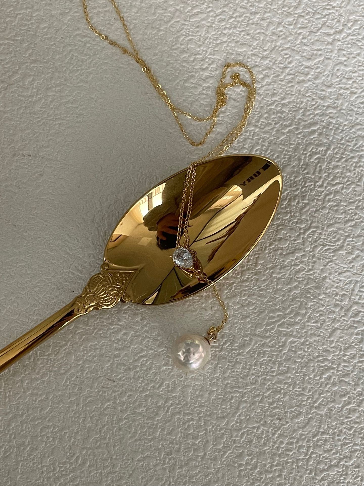 Foil Baroque Zircon Necklace
