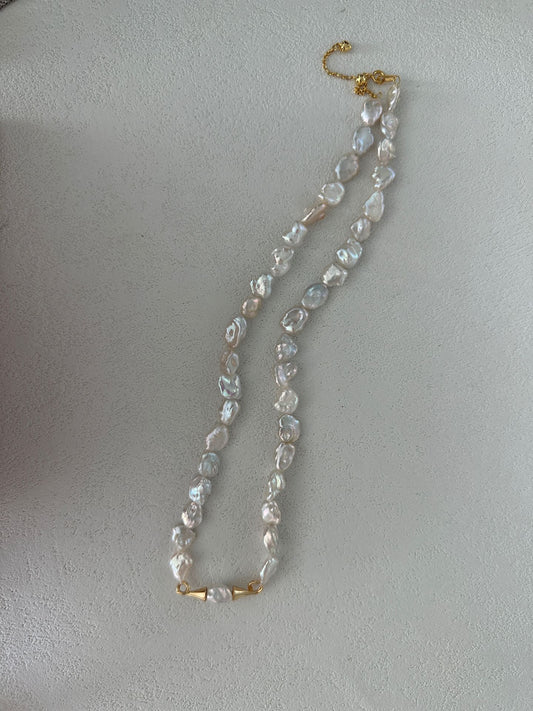 Whimsical Mustache Pearl Necklace