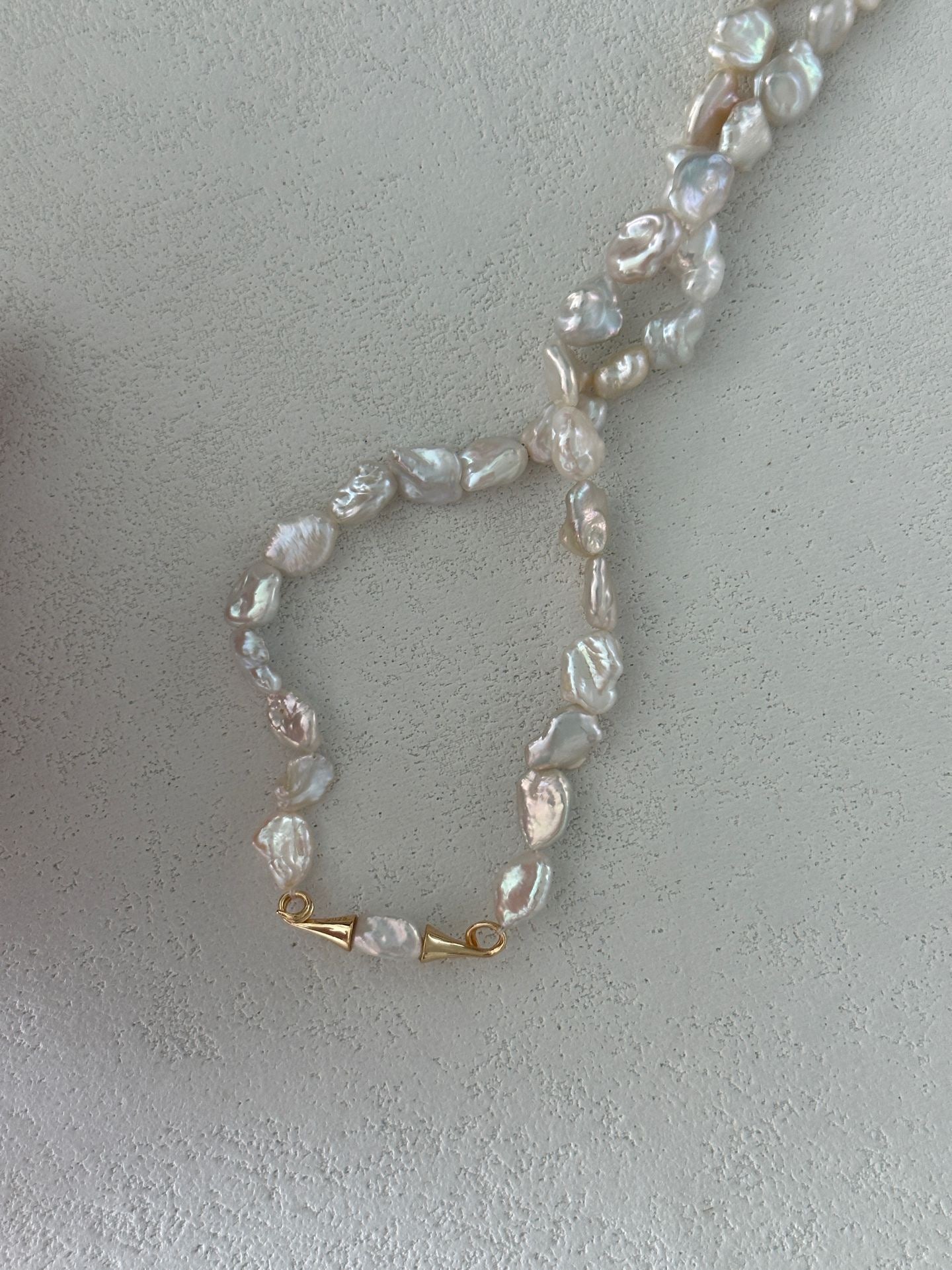 Whimsical Mustache Pearl Necklace
