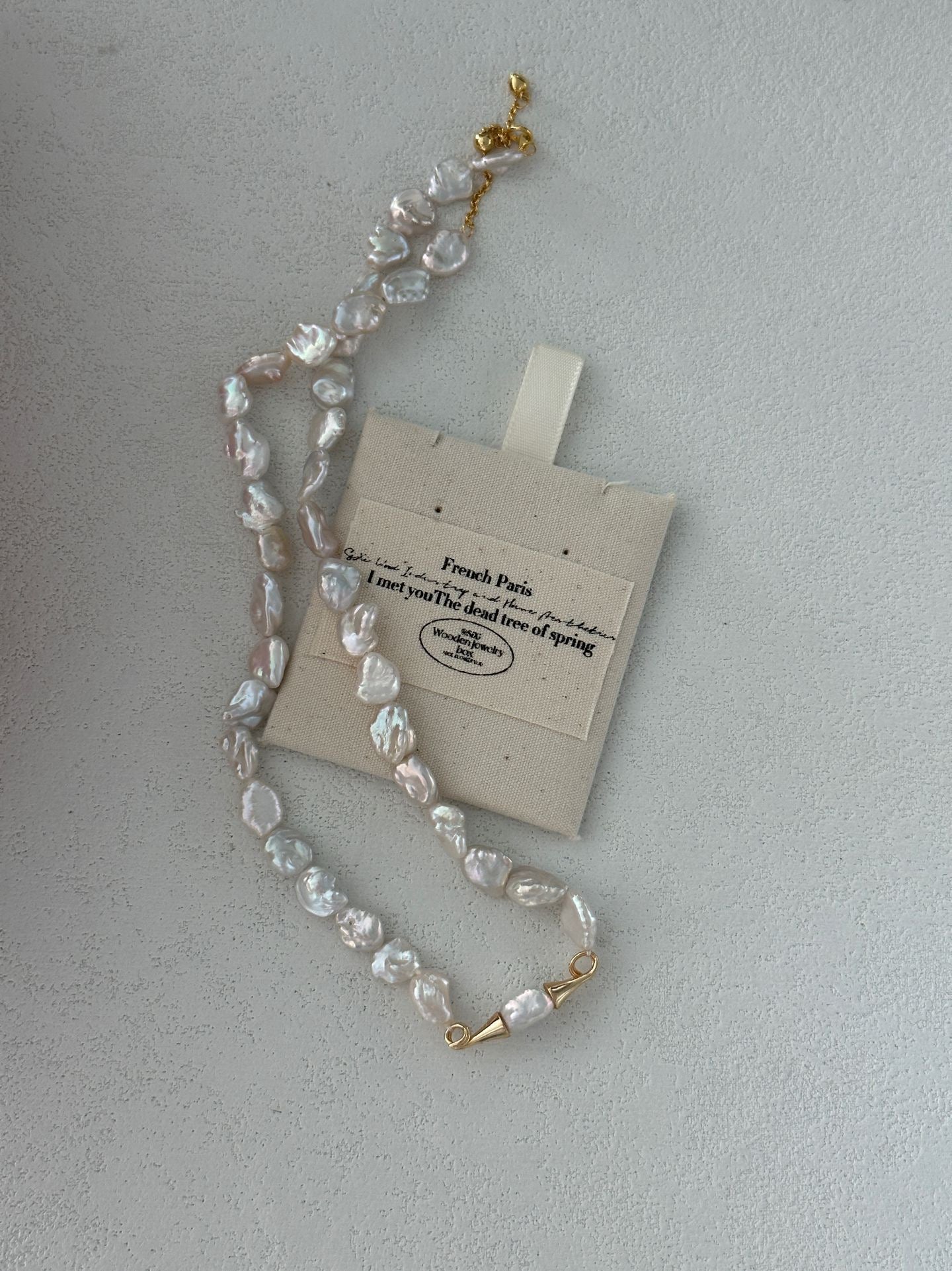 Whimsical Mustache Pearl Necklace