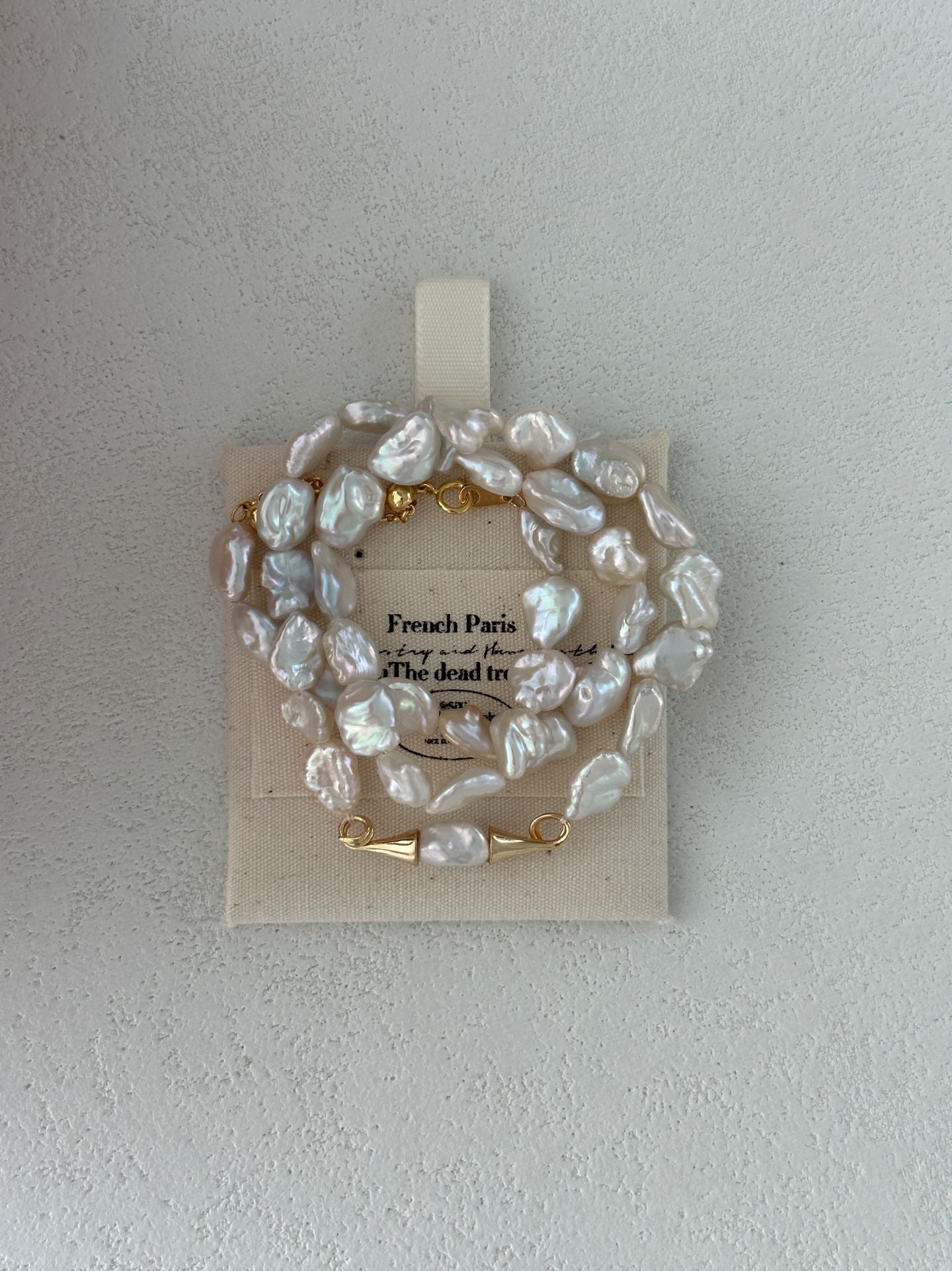 Whimsical Mustache Pearl Necklace
