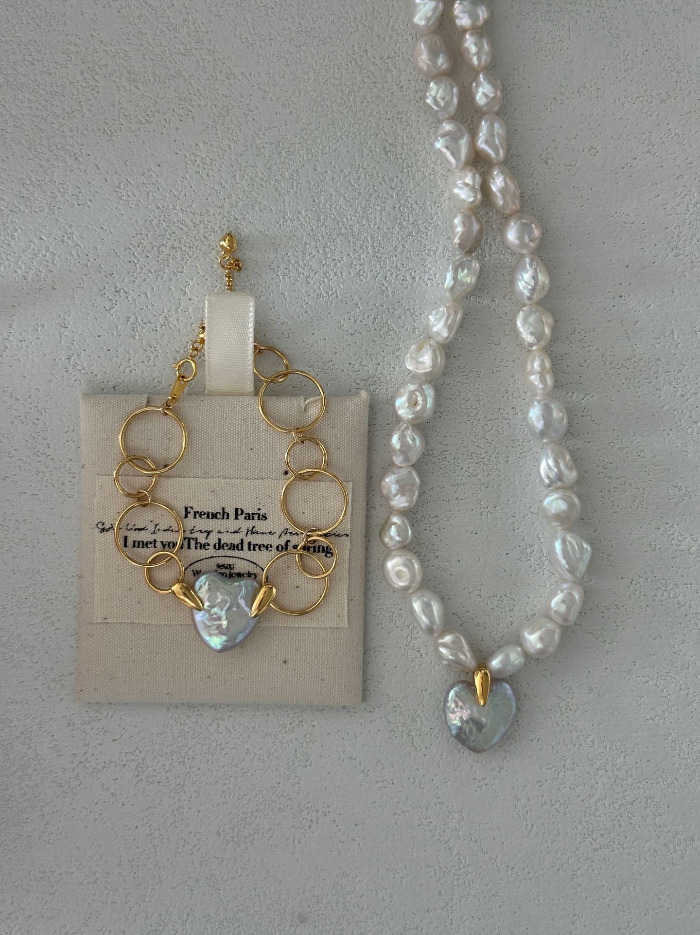 Golden Orbit Heart Necklace