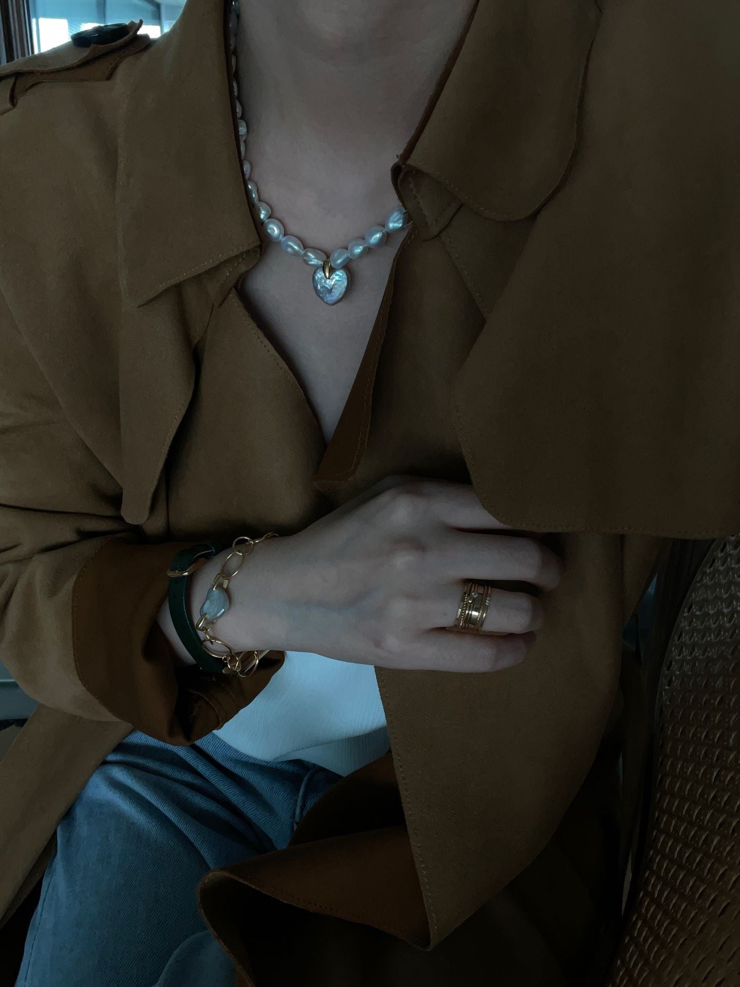 Golden Orbit Heart Necklace