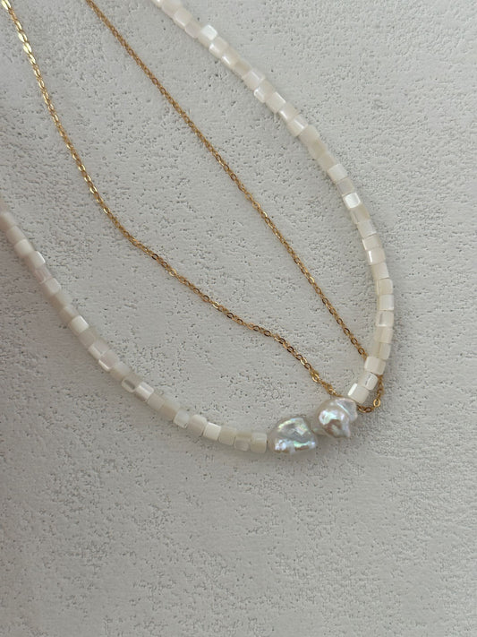 Shell Harmony Double Necklace