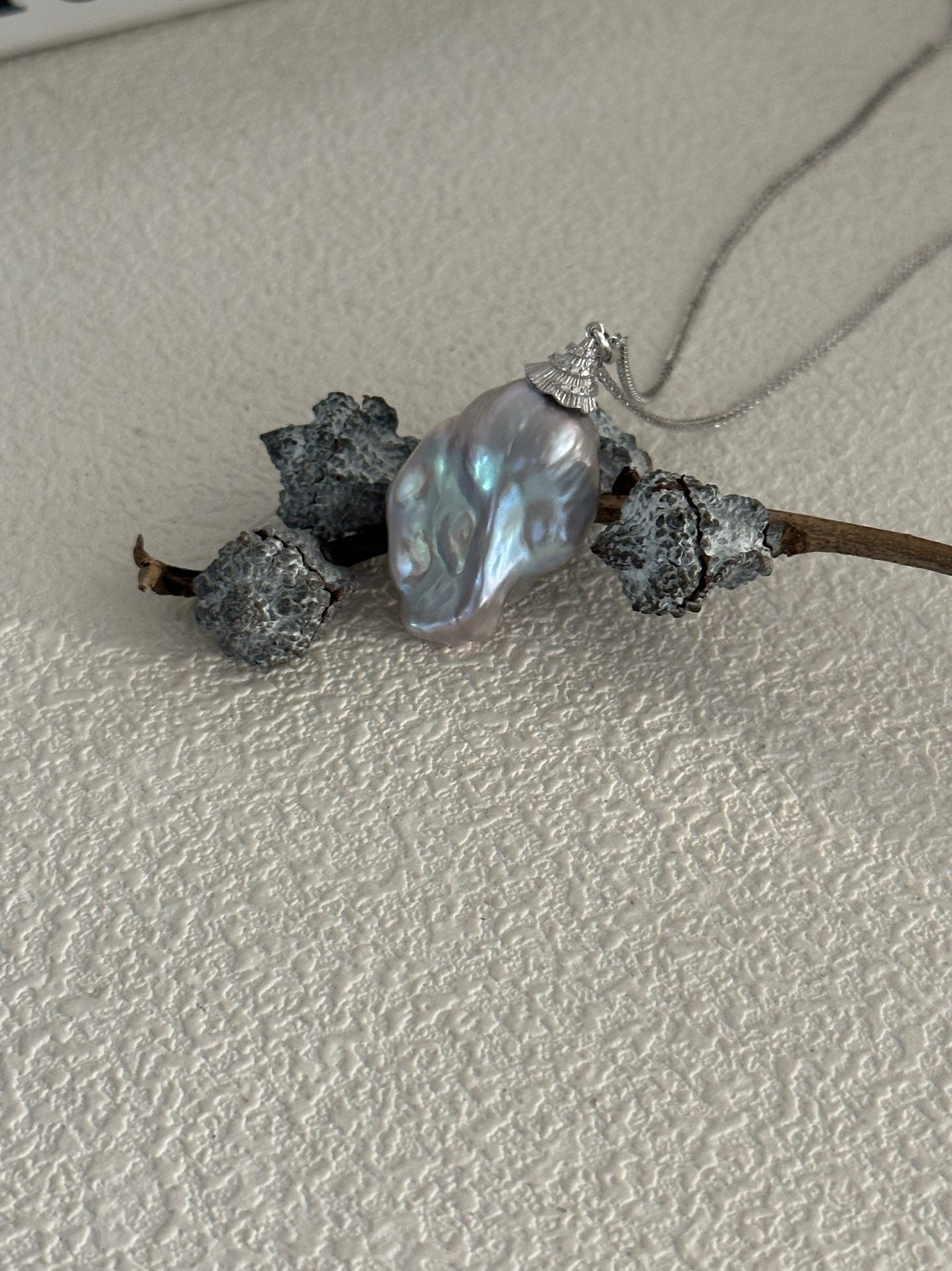 Silver Moon Baroque Necklace