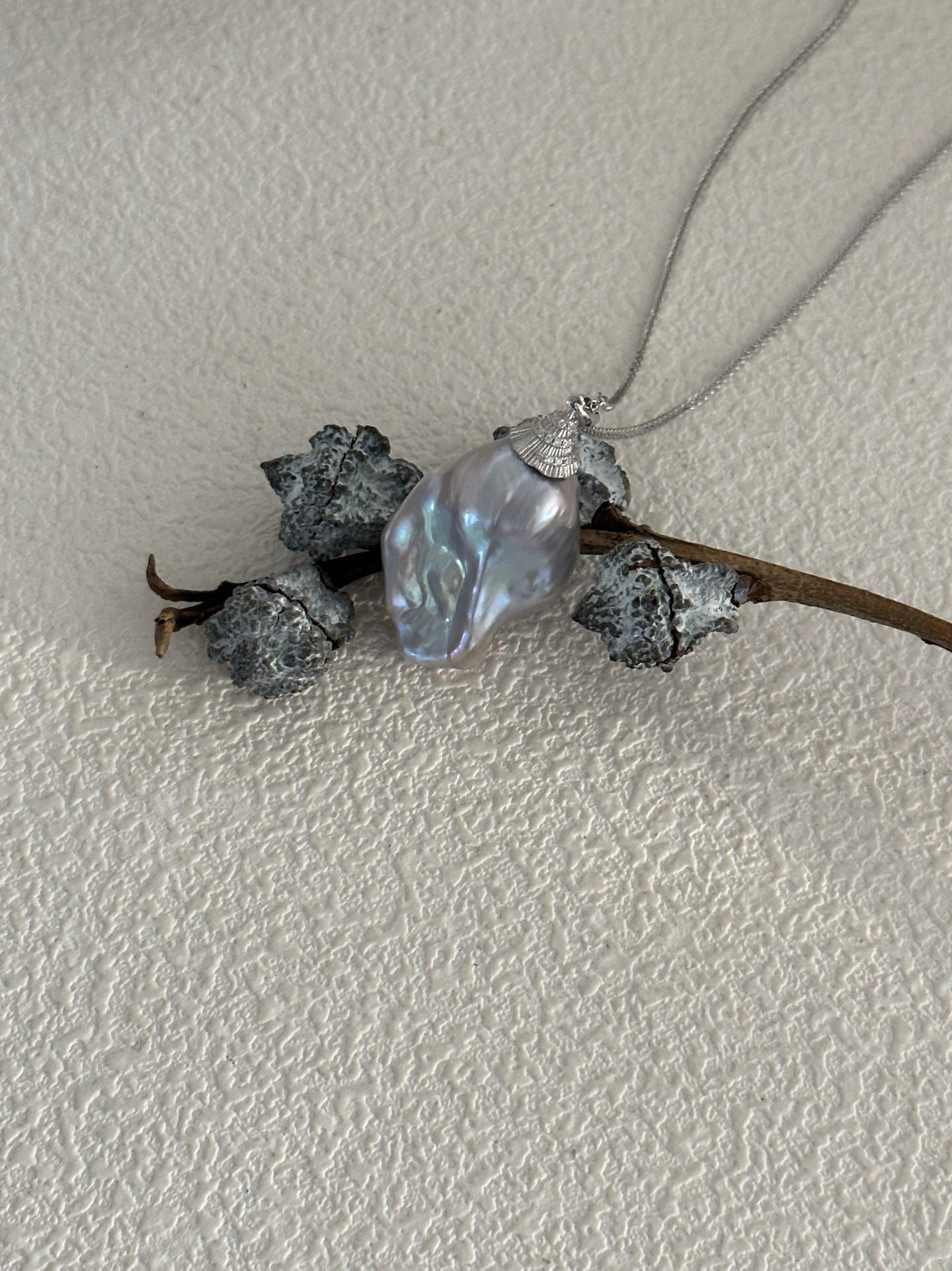 Silver Moon Baroque Necklace
