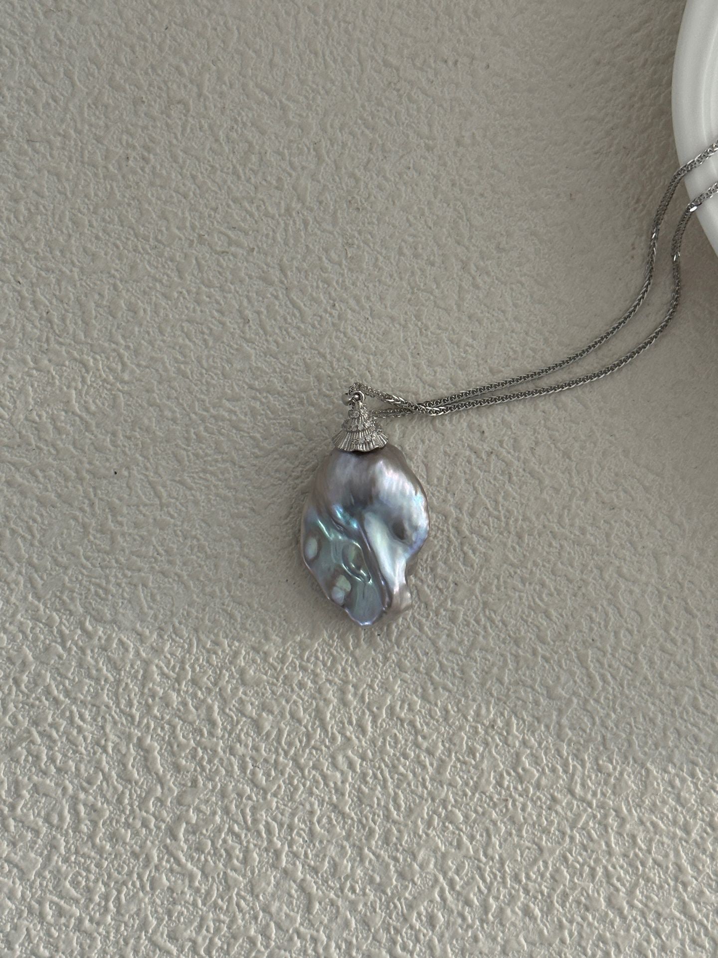Silver Moon Baroque Necklace