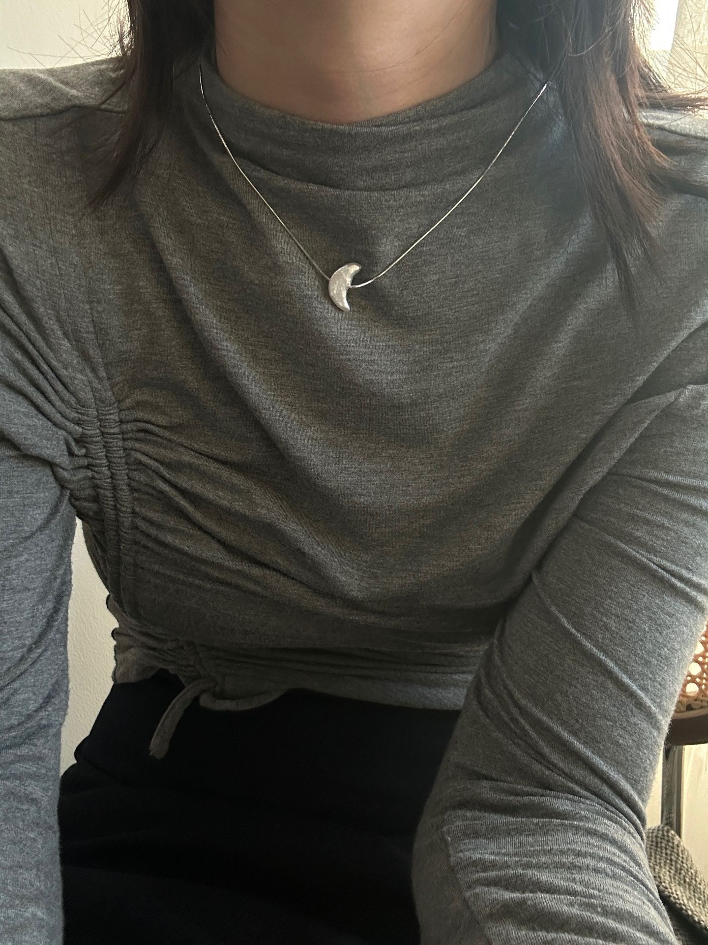Crescent Moon Baroque Necklace