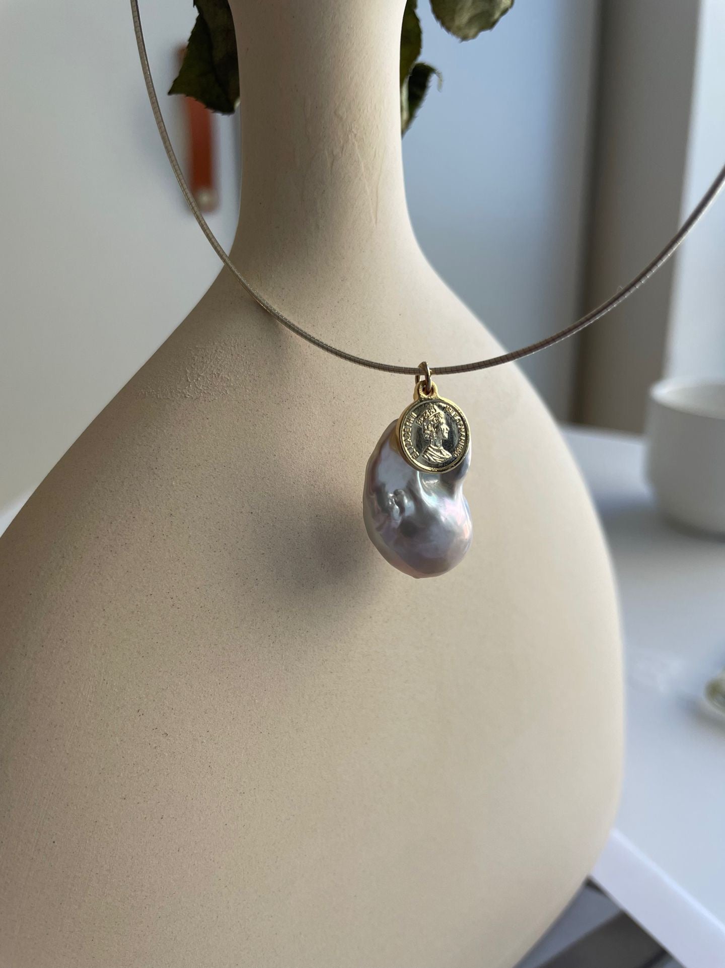Coin & Pearl Choker