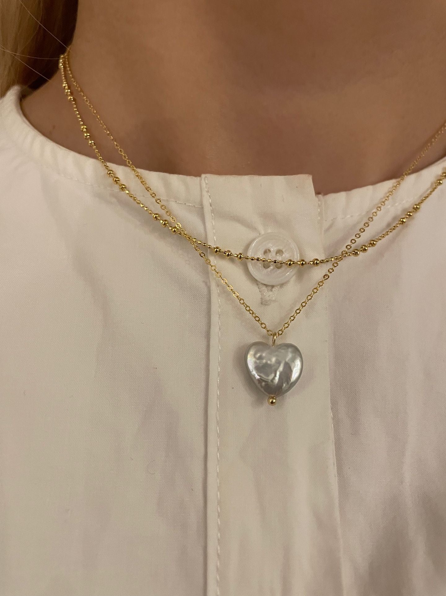 Heart Baroque Pearl Necklace