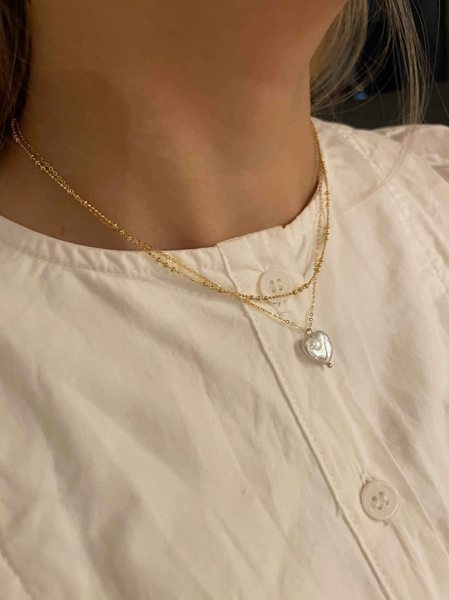 Heart Baroque Pearl Necklace