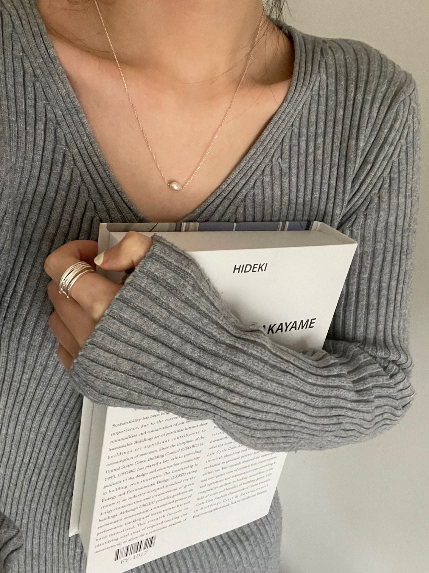 Silver Rice Pearl Necklace