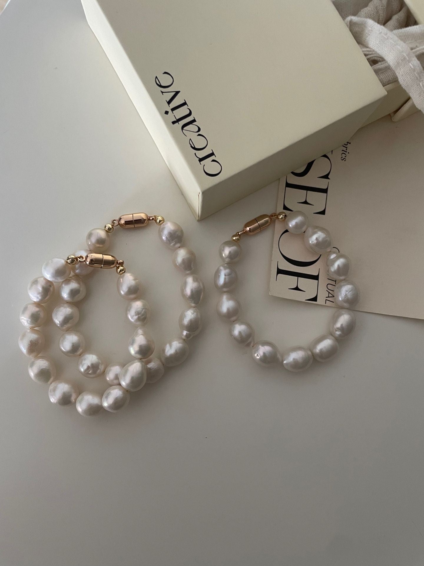 Golden Harmony Pearl Bracelet