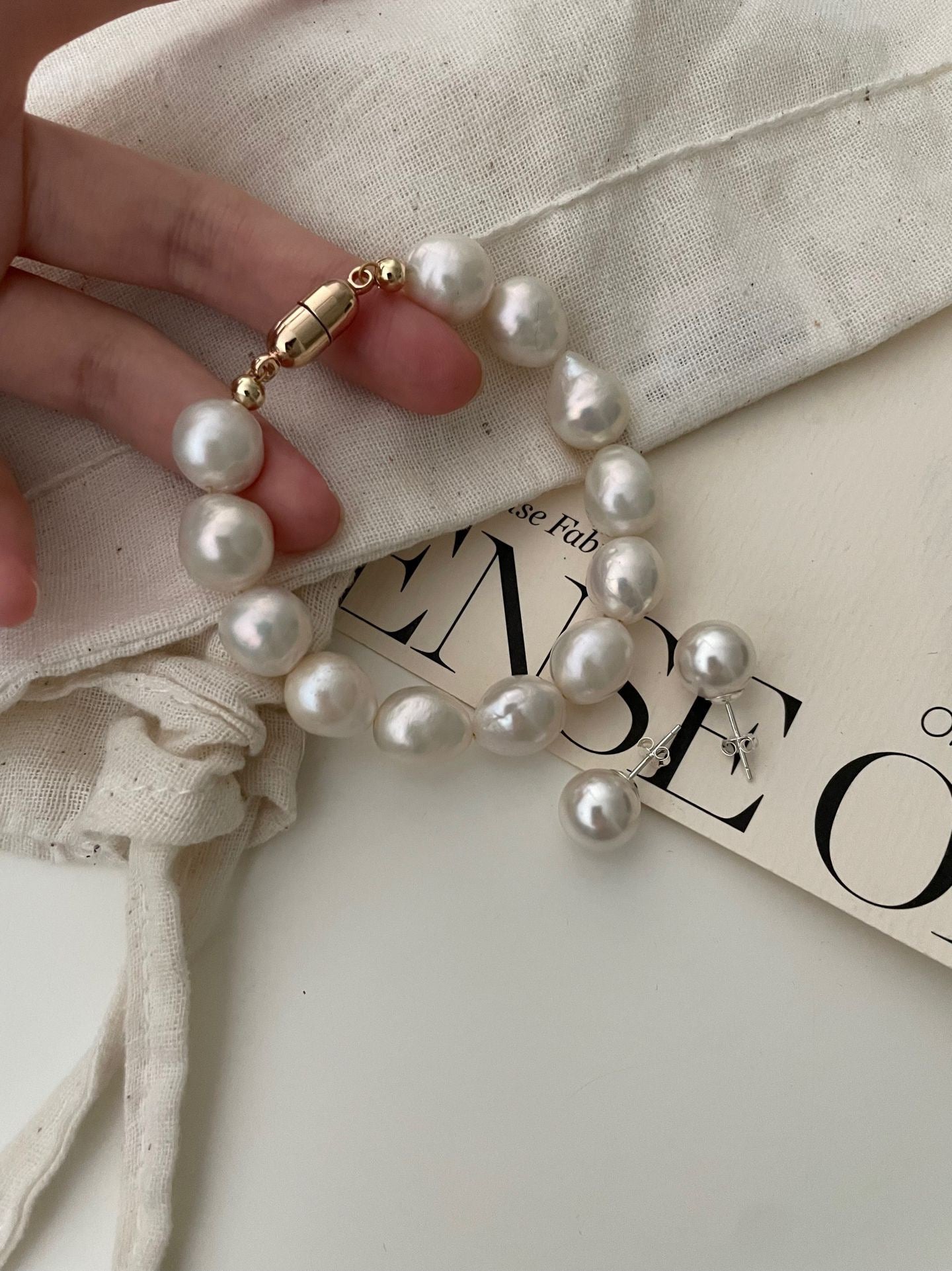 Golden Harmony Pearl Bracelet