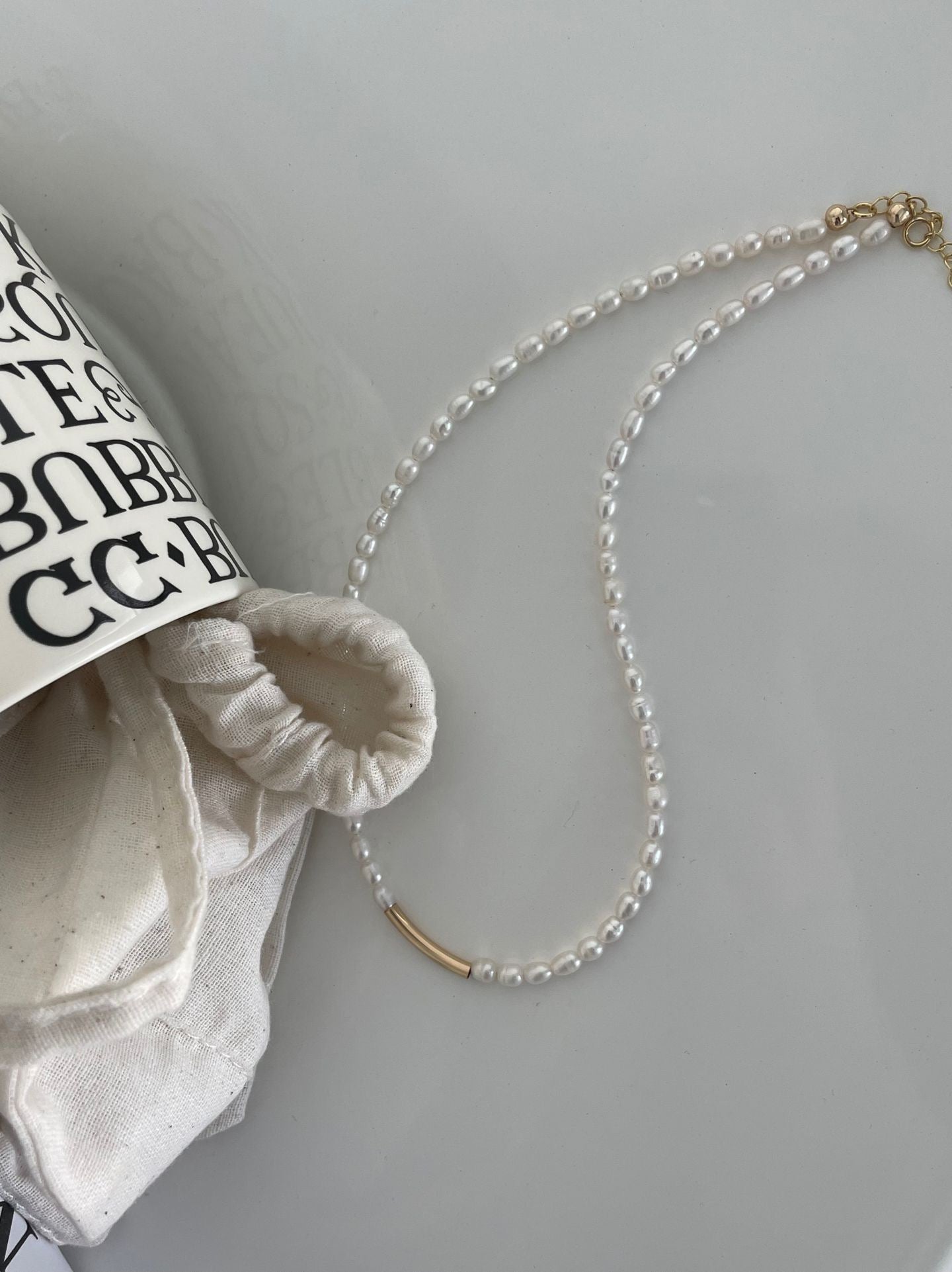 Golden Smile Pearl Necklace