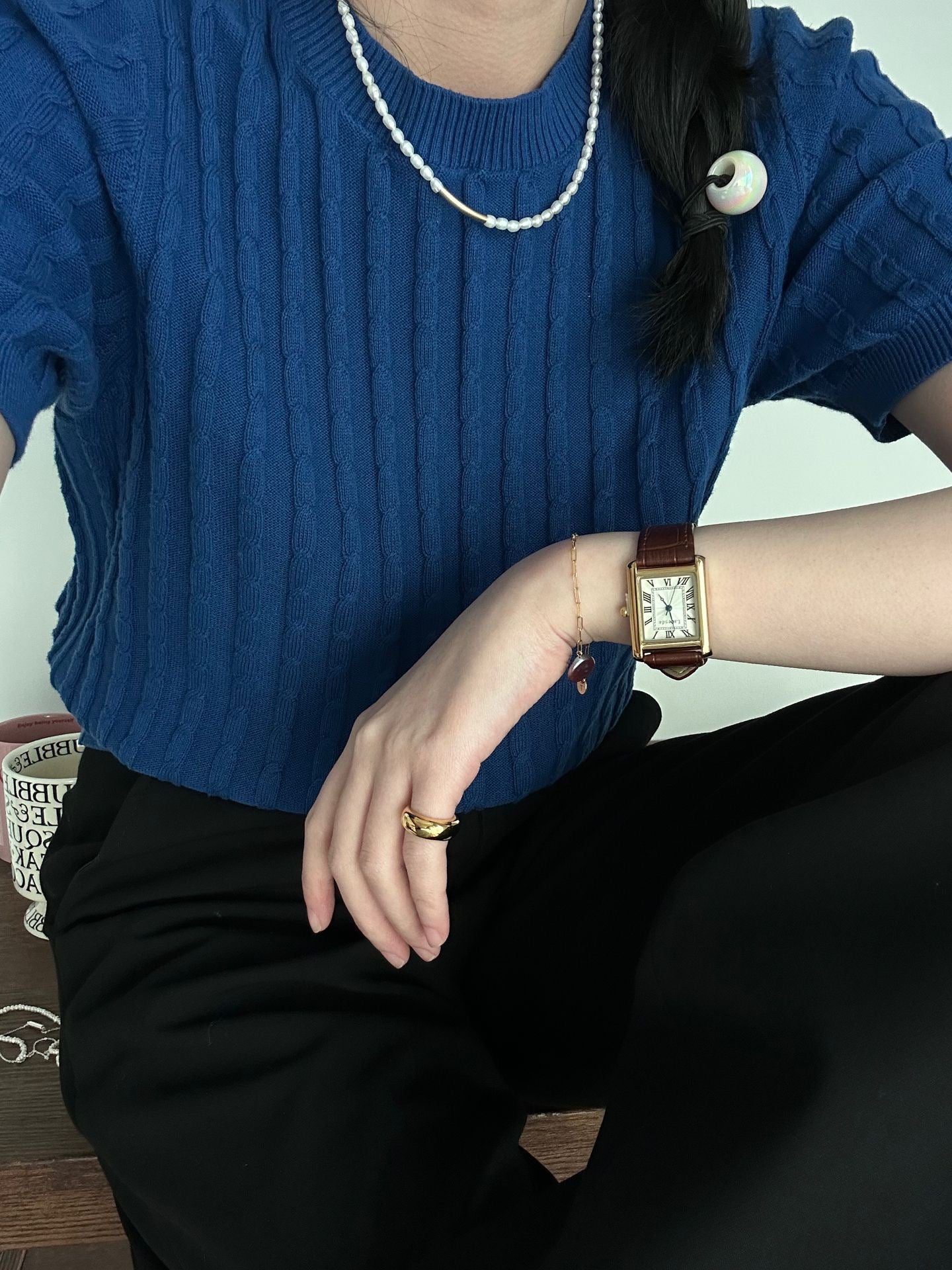 Golden Smile Pearl Necklace