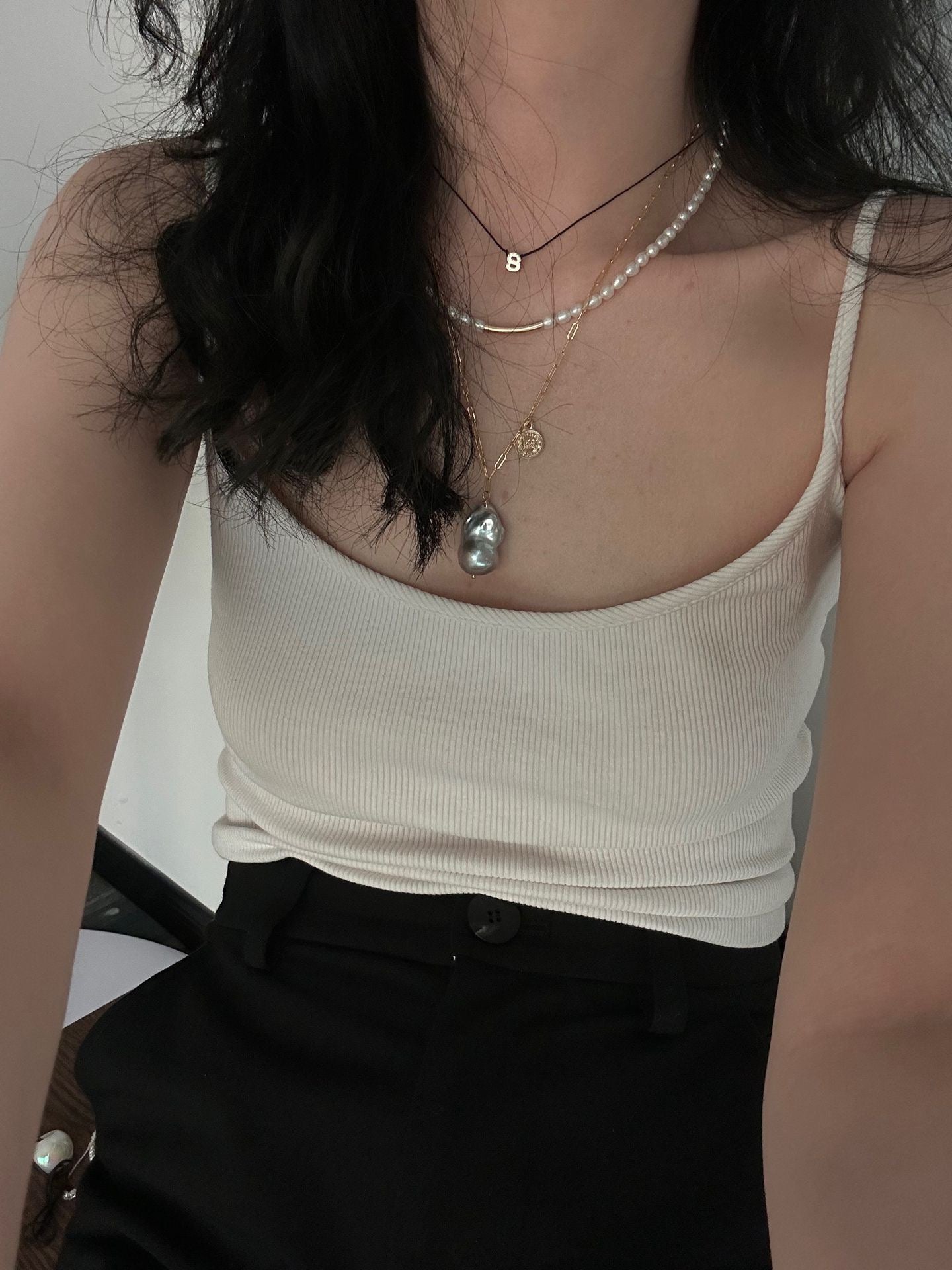 Golden Smile Pearl Necklace