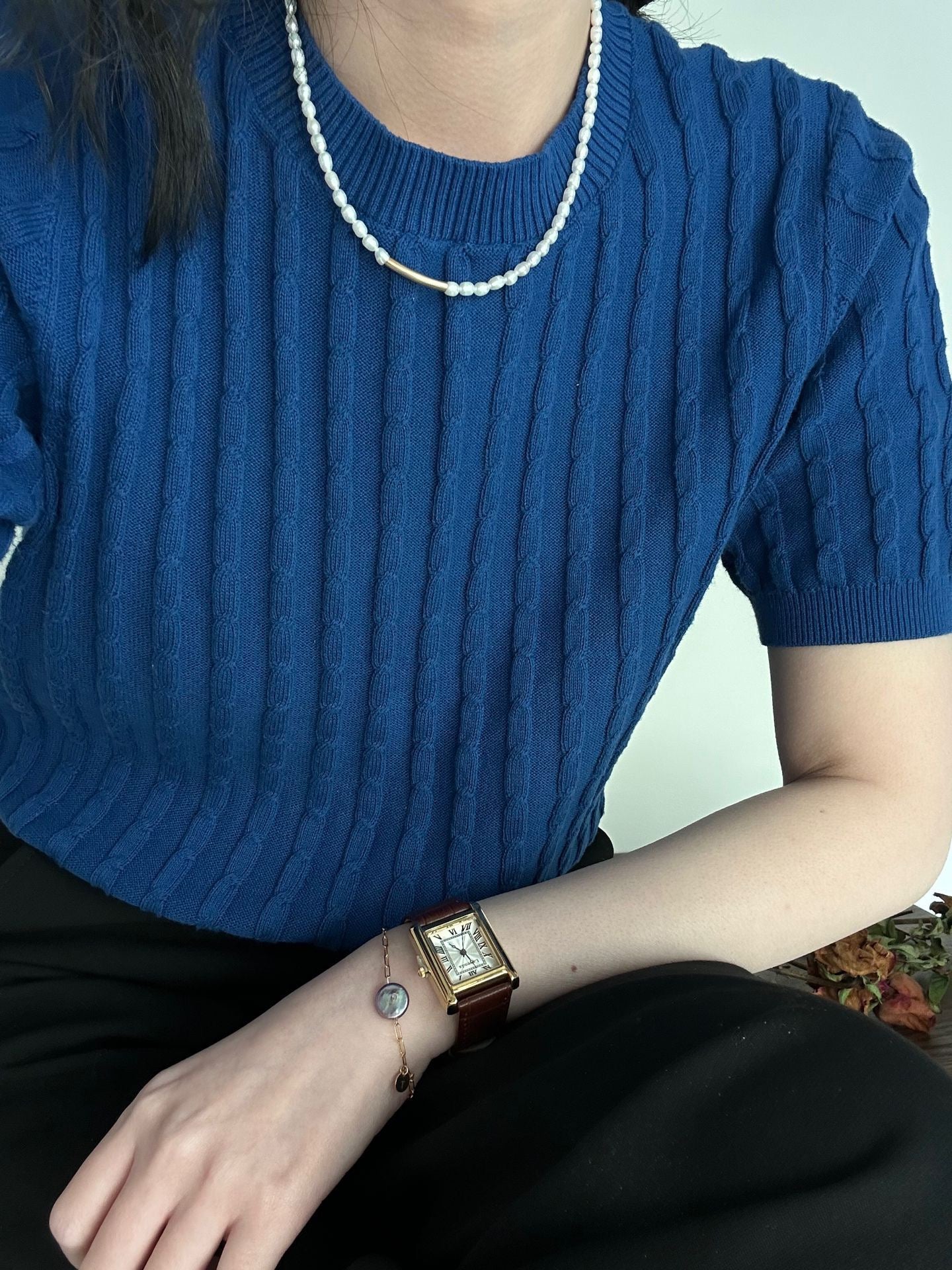 Golden Smile Pearl Necklace