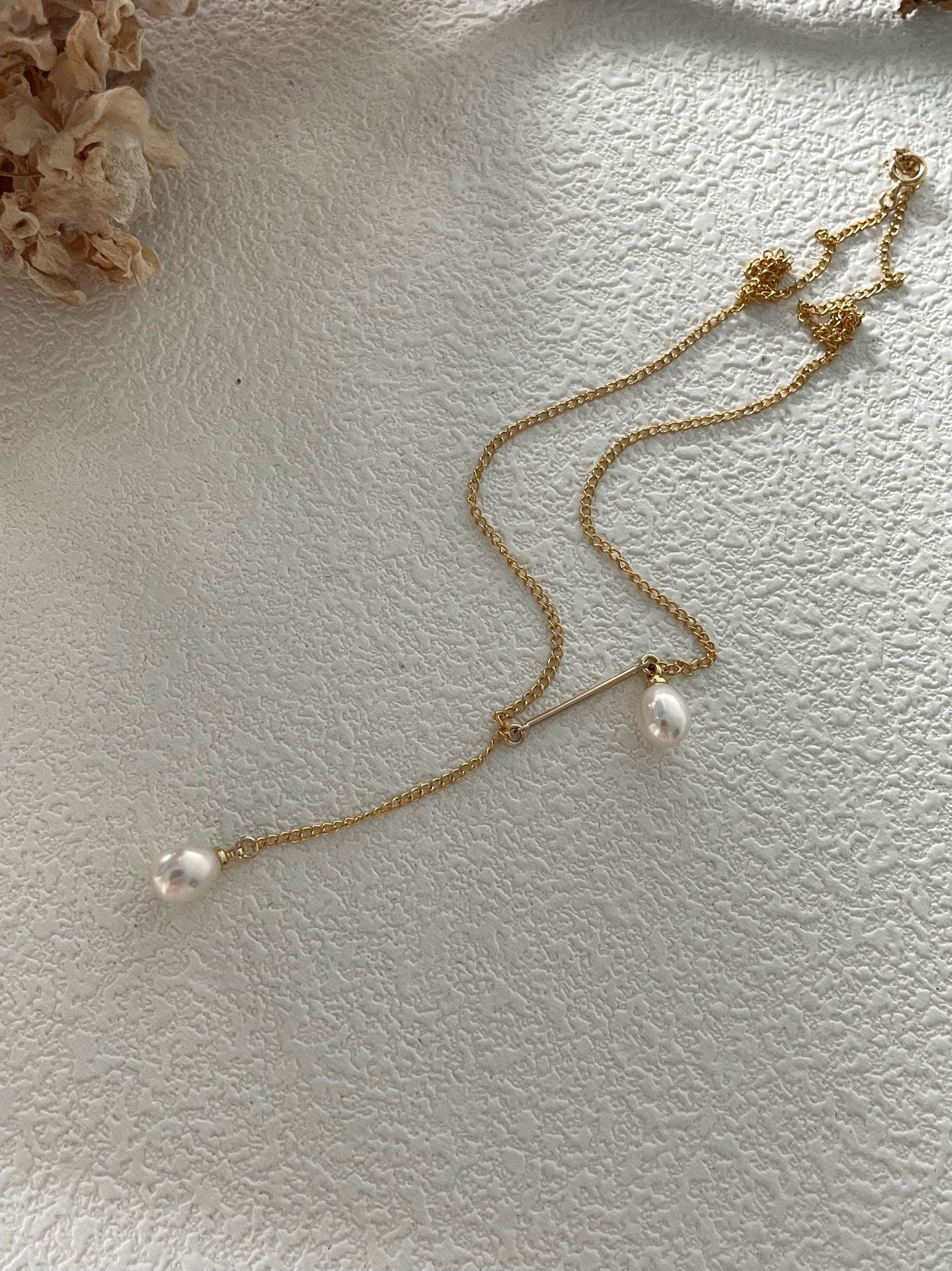 Twin Drift Pearl Necklace