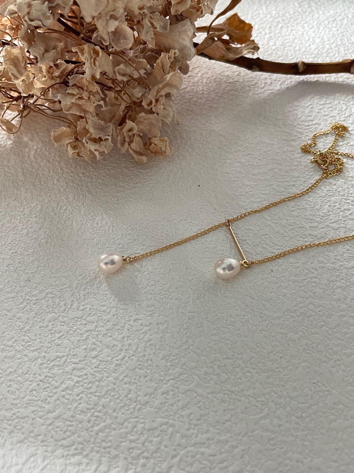 Twin Drift Pearl Necklace