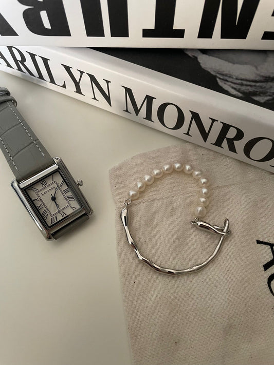 Lunar Arc Pearl Bracelet