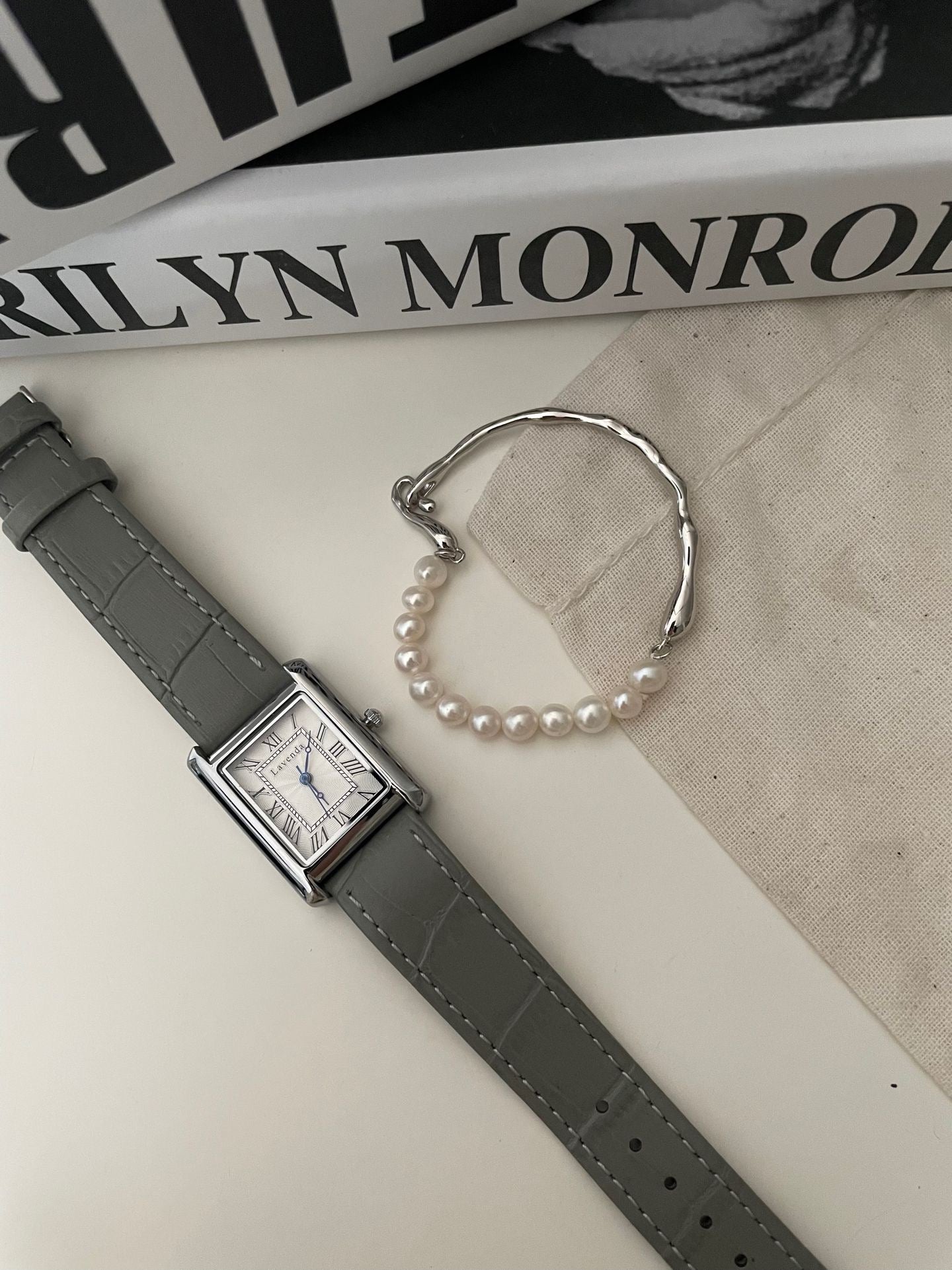 Lunar Arc Pearl Bracelet