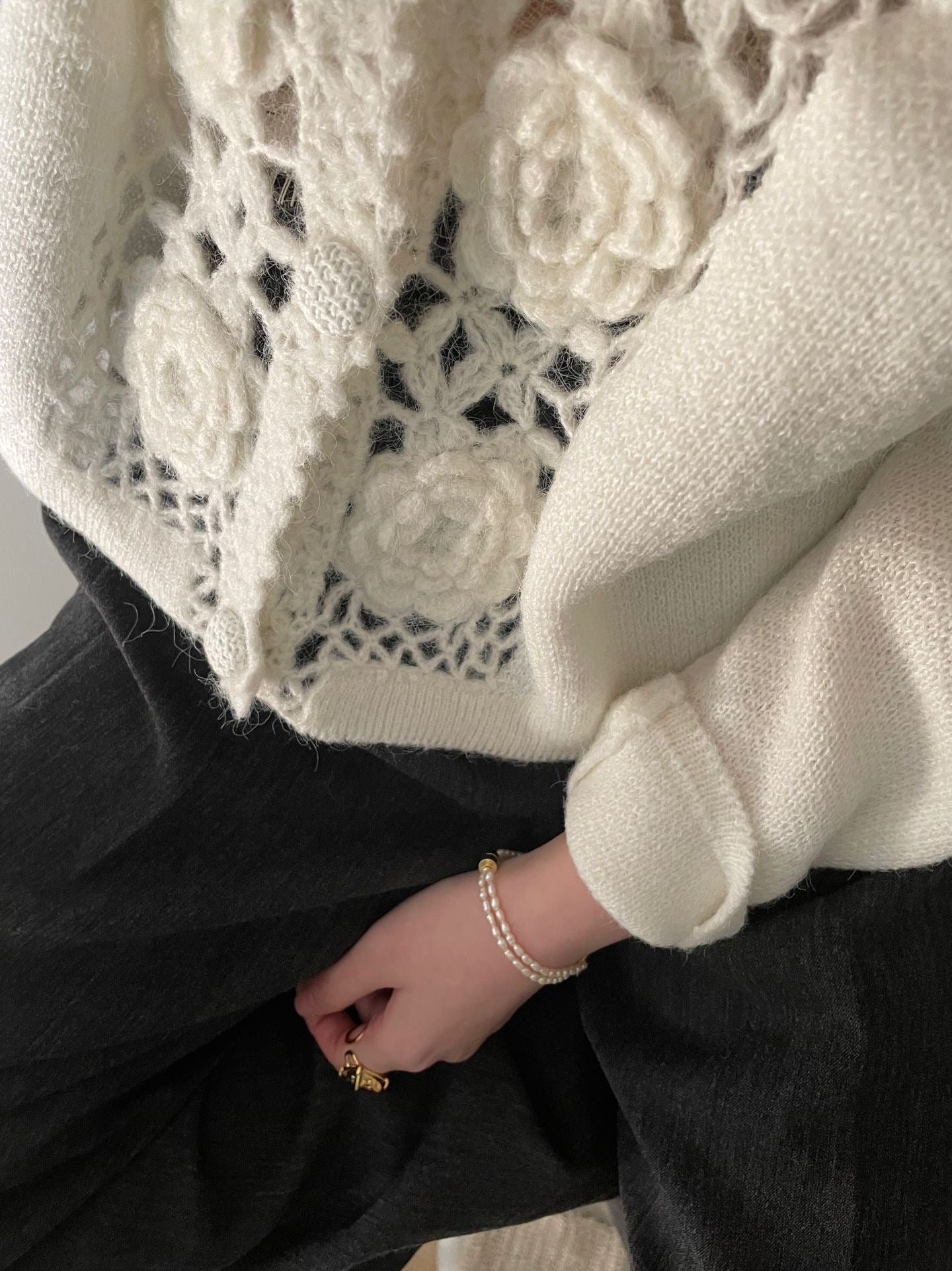 Double Loop Pearl Bracelet