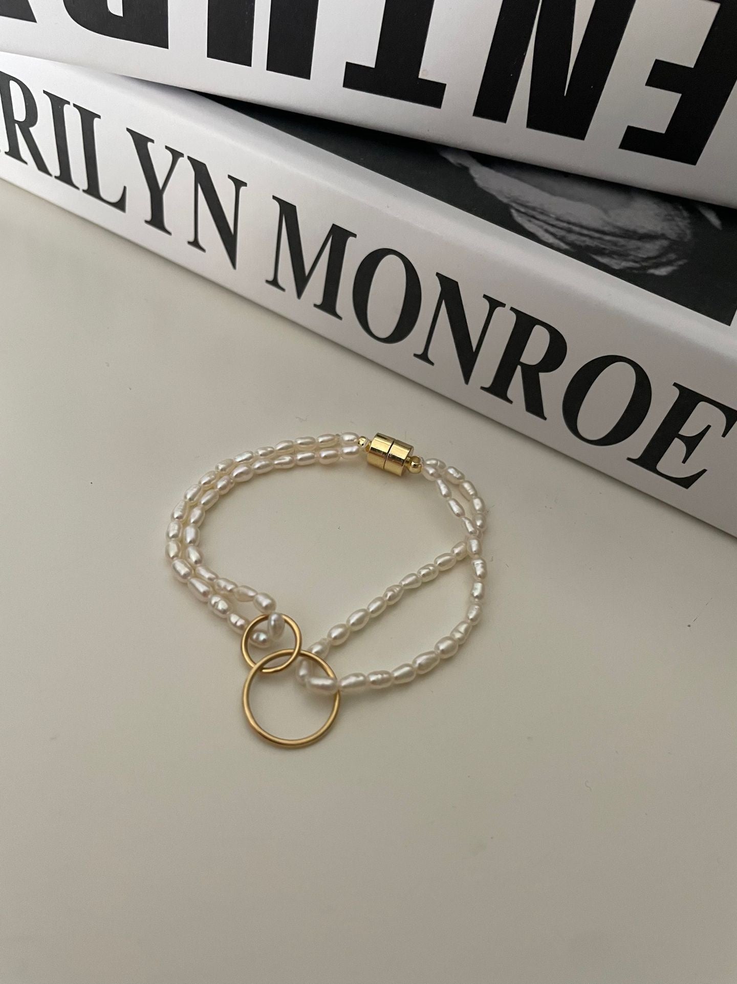 Double Loop Pearl Bracelet