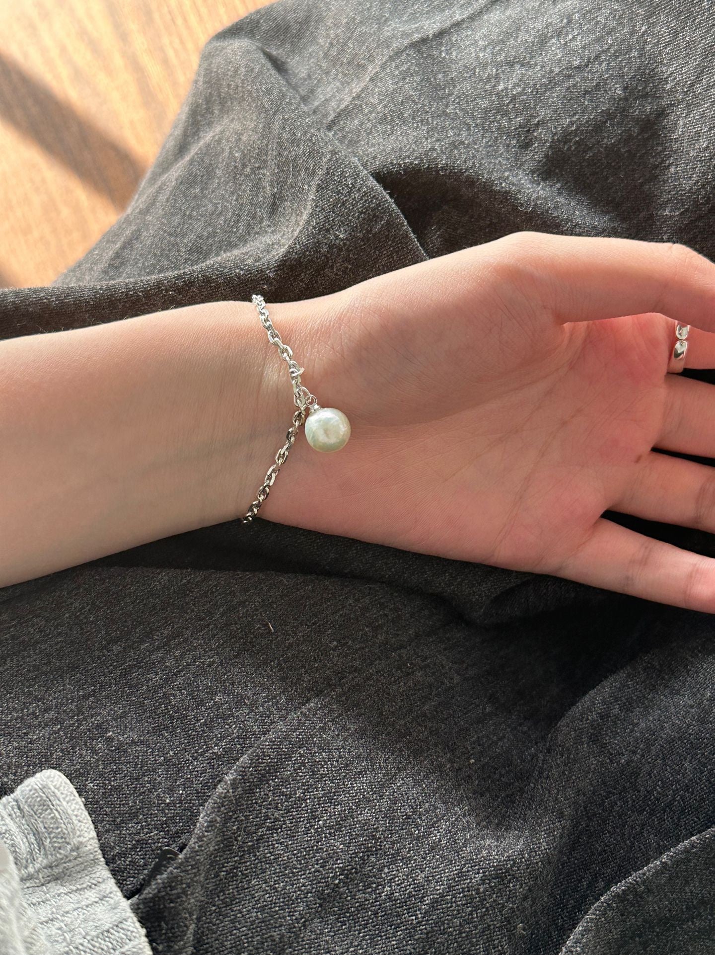 Silver Mist Pearl Bracelet