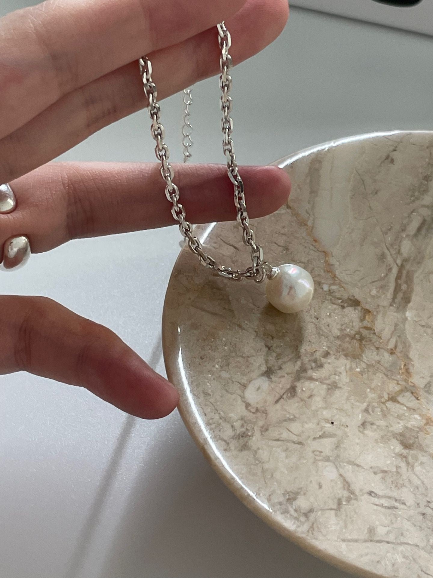 Silver Mist Pearl Bracelet