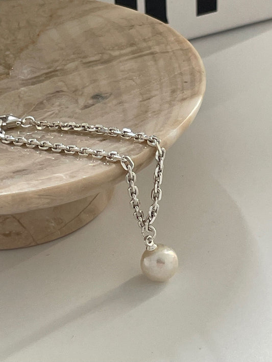 Silver Mist Pearl Bracelet