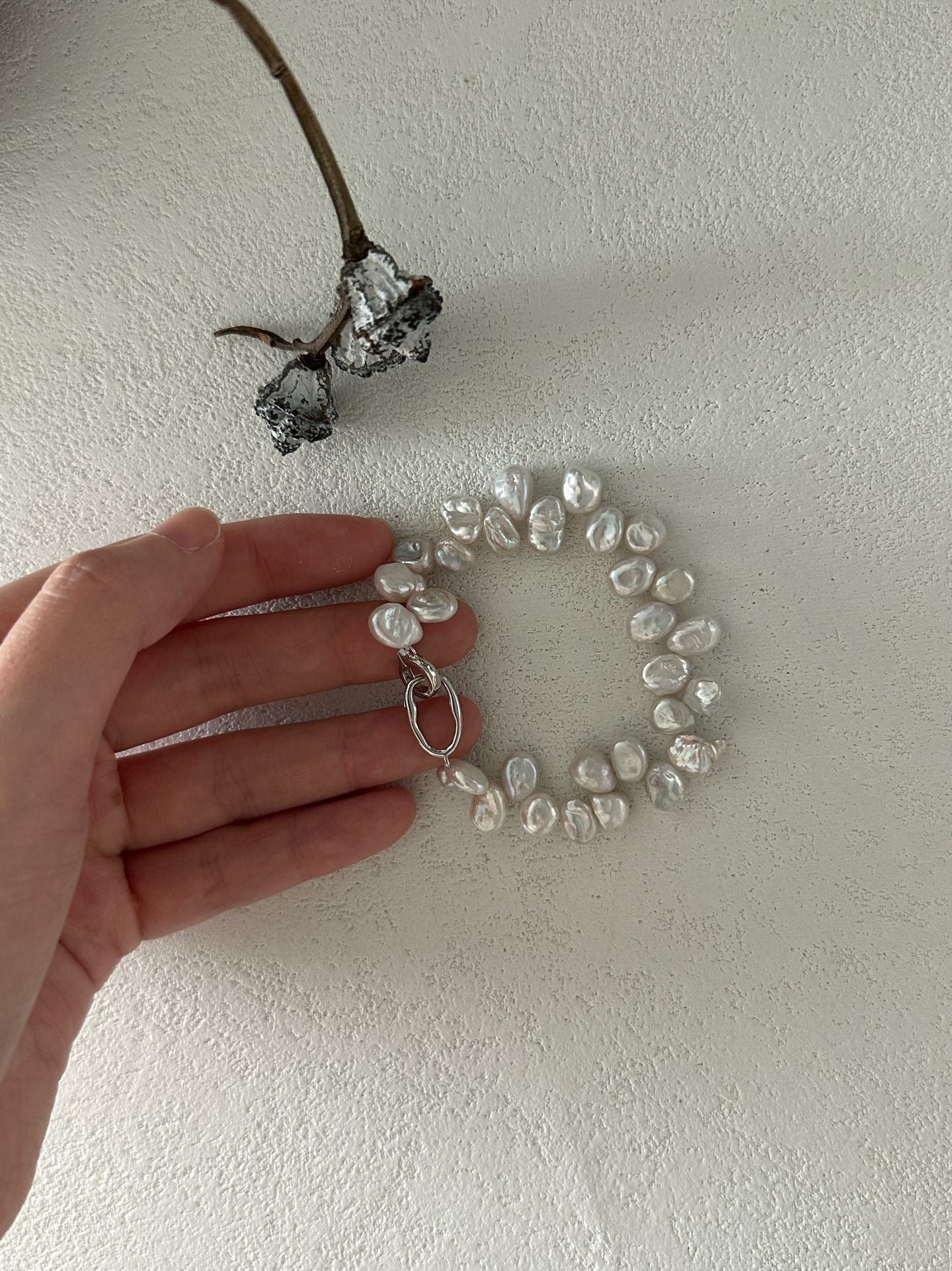 Baroque Halo Silver Bracelet
