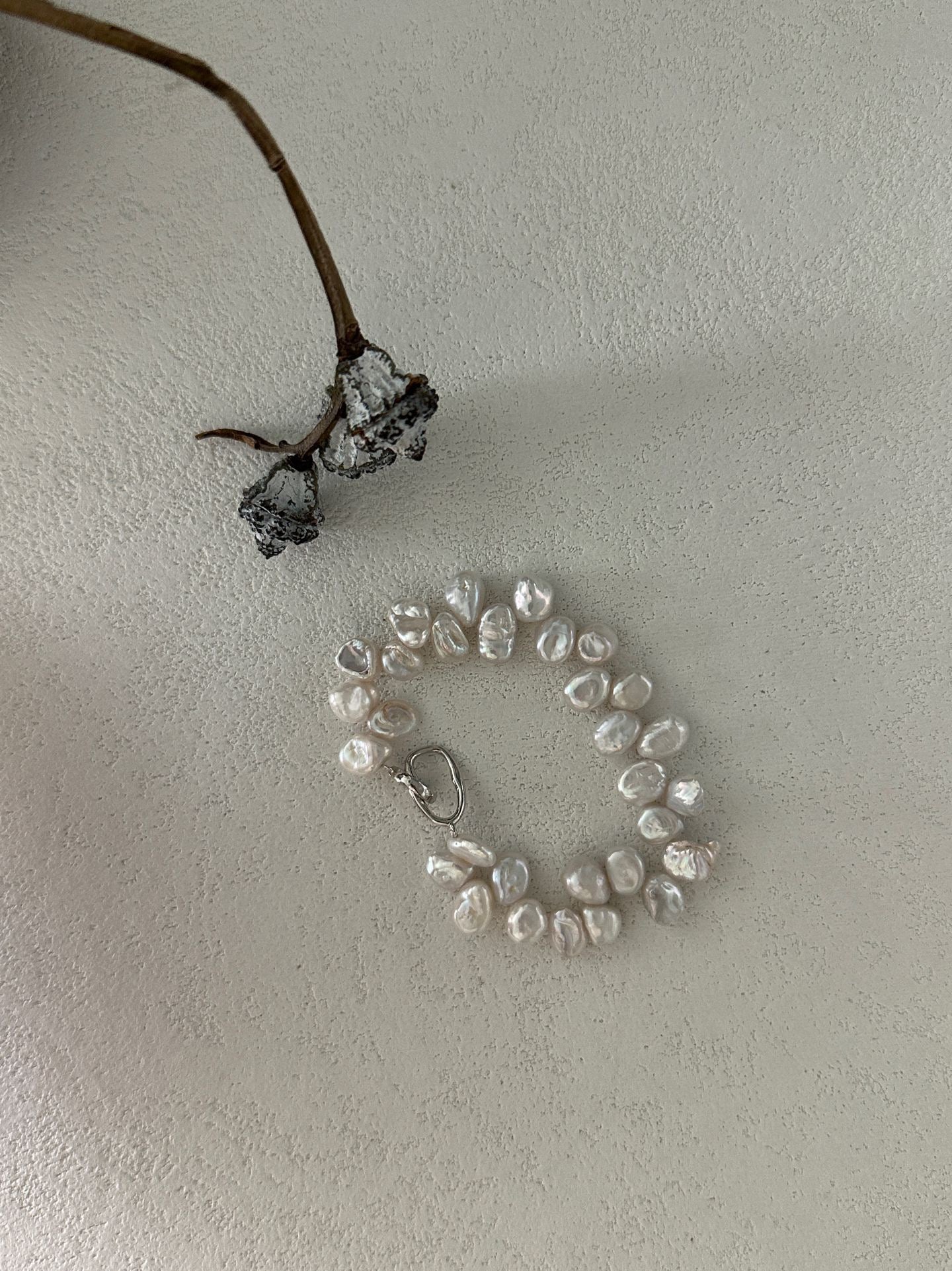Baroque Halo Silver Bracelet