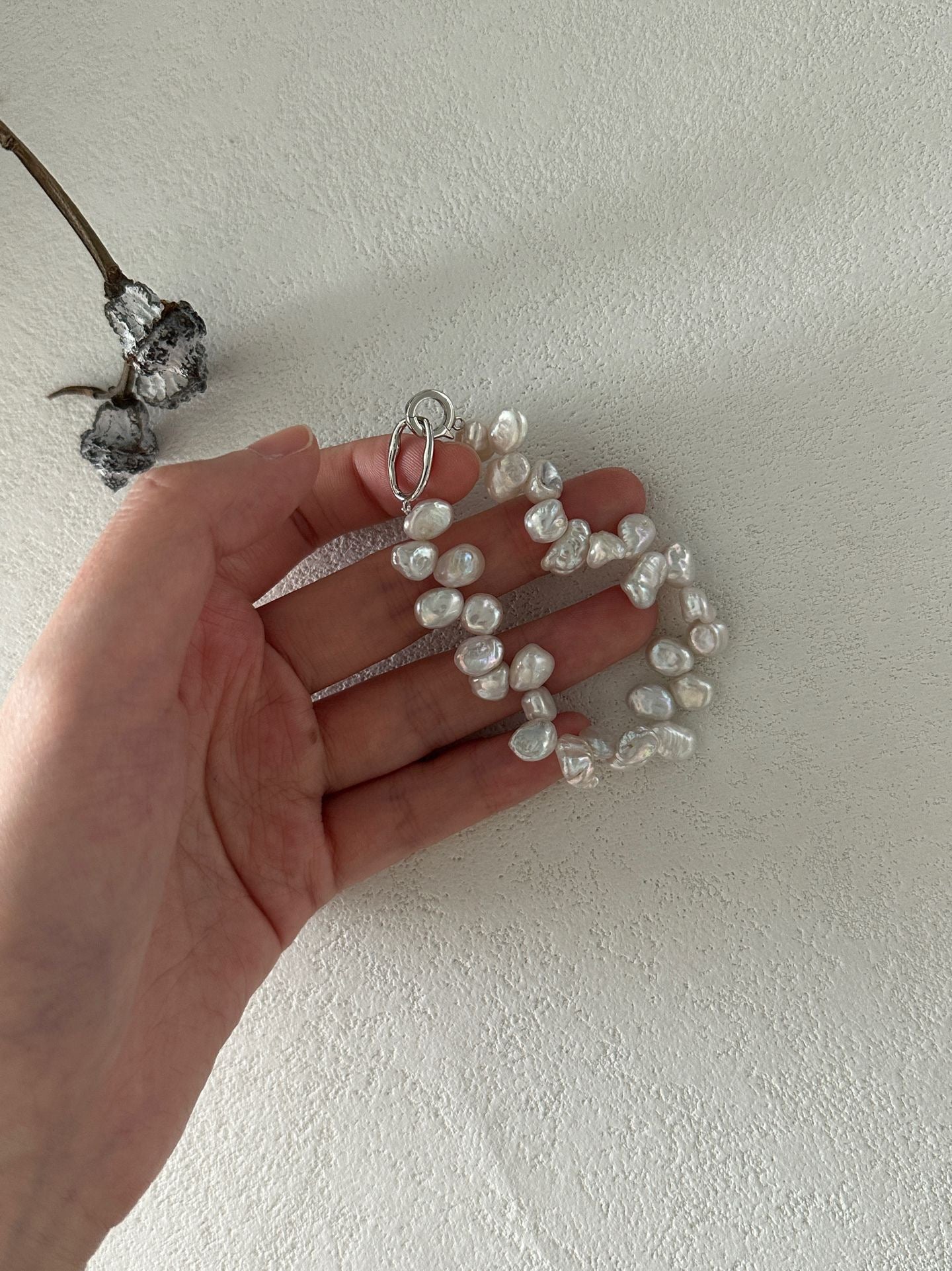 Baroque Halo Silver Bracelet