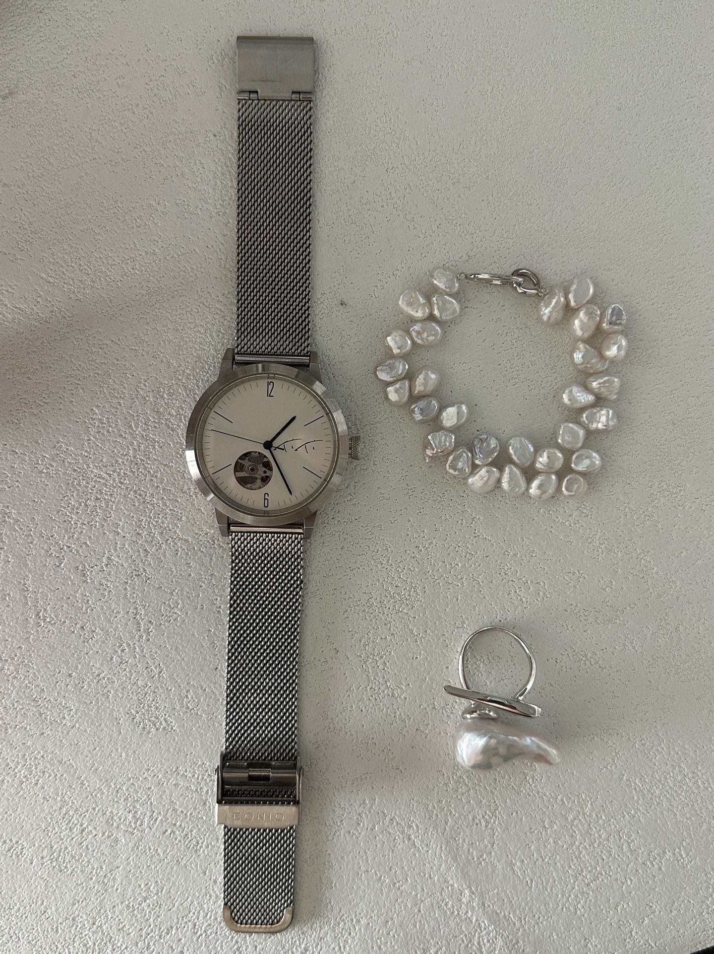 Baroque Halo Silver Bracelet