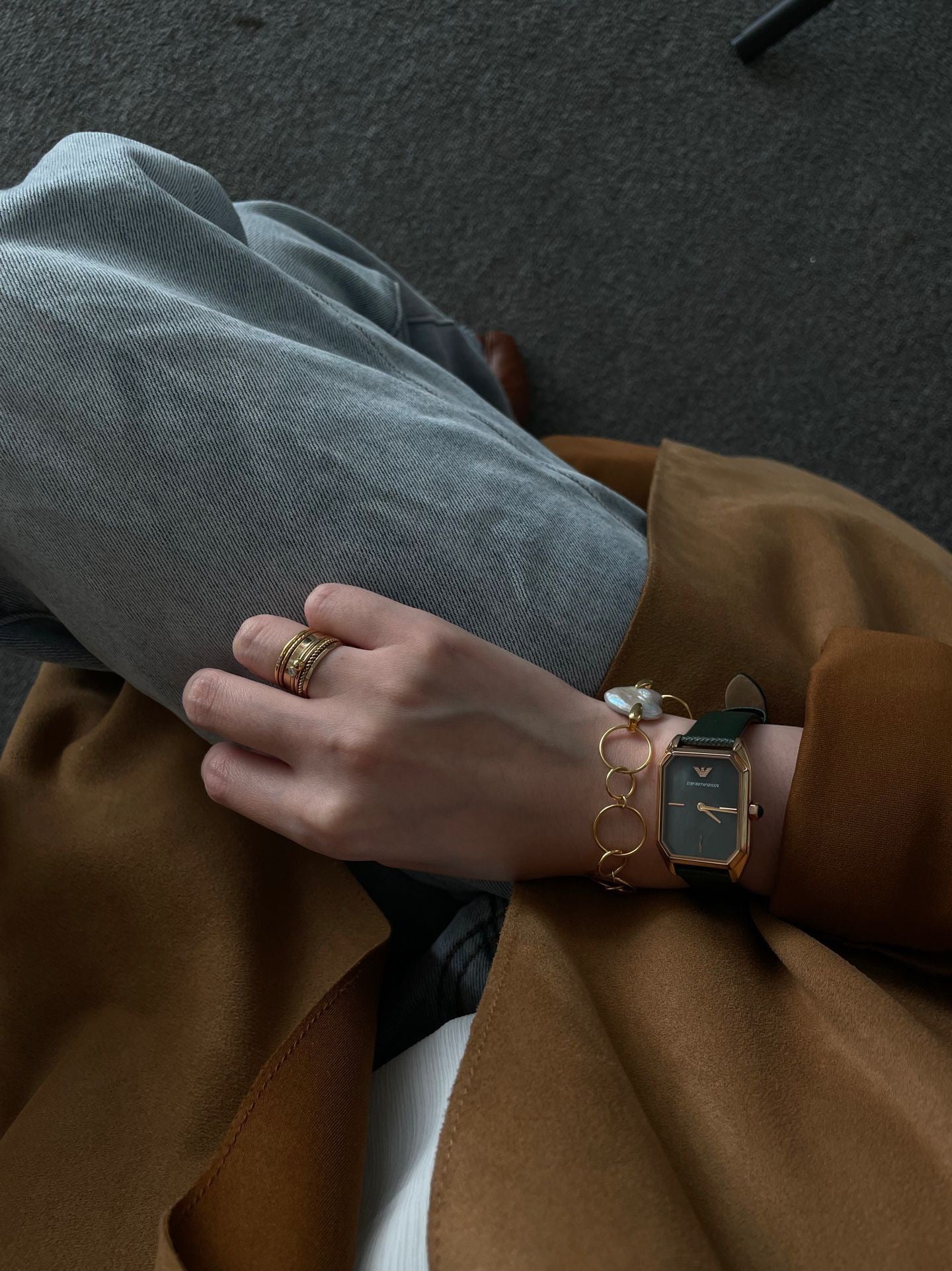 Golden Orbit Heart Bracelet