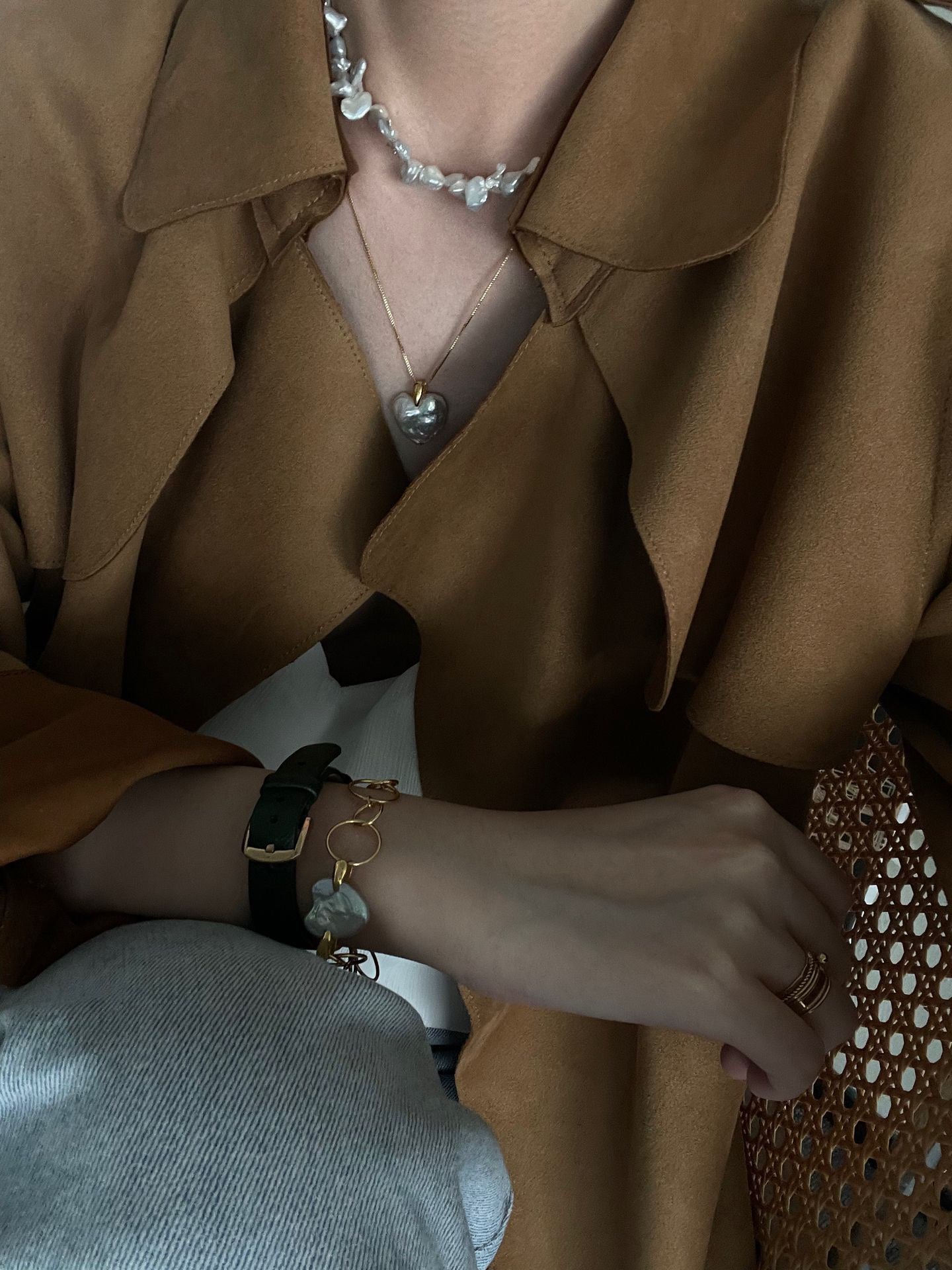 Golden Orbit Heart Bracelet