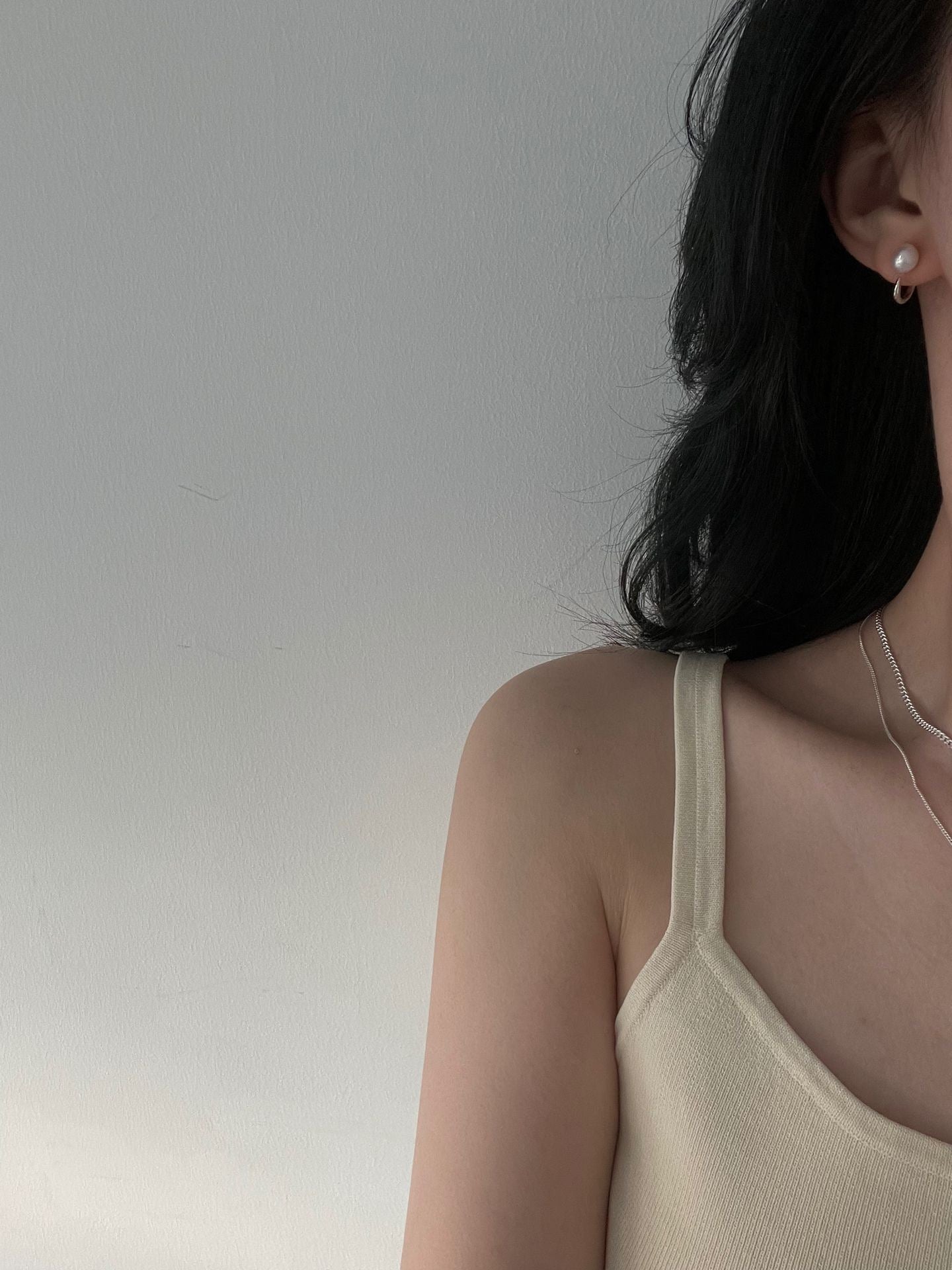 Crescent Pearl Earrings