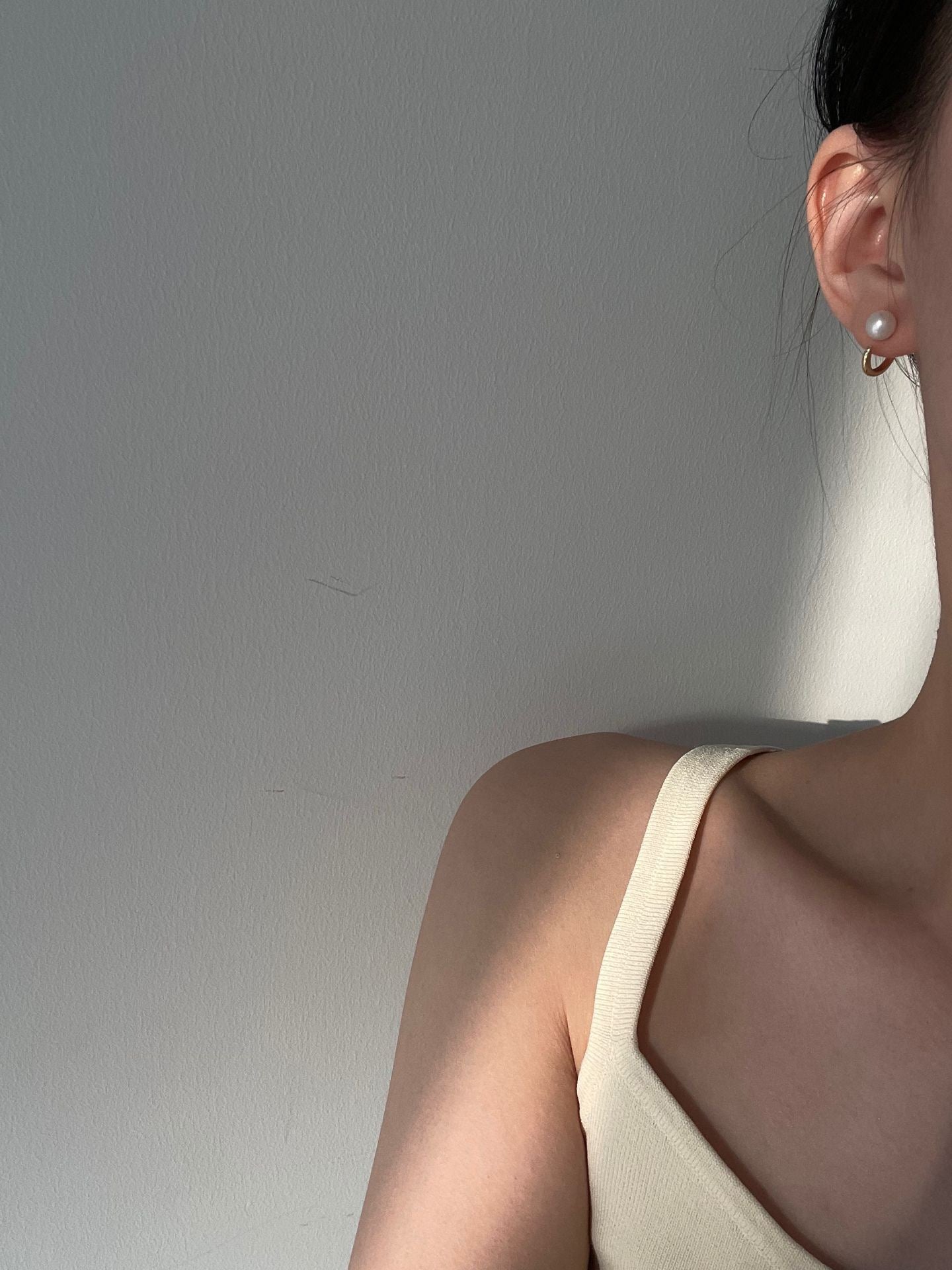 Crescent Pearl Earrings