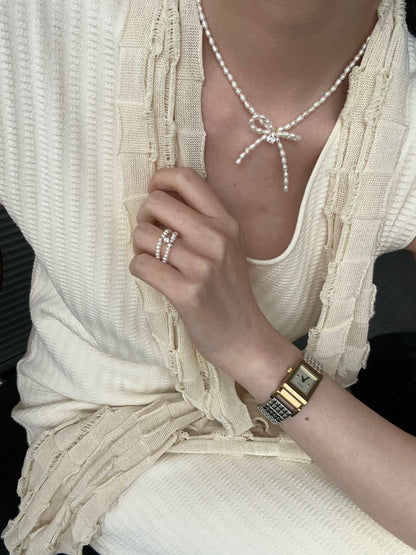 Pearl Ribbon Necklace