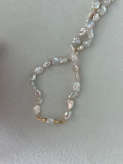 Whimsical Mustache Pearl Necklace