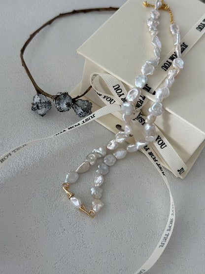 Whimsical Mustache Pearl Necklace