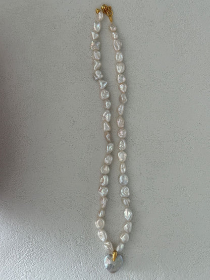 Golden Orbit Heart Necklace