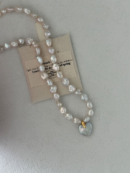 Golden Orbit Heart Necklace