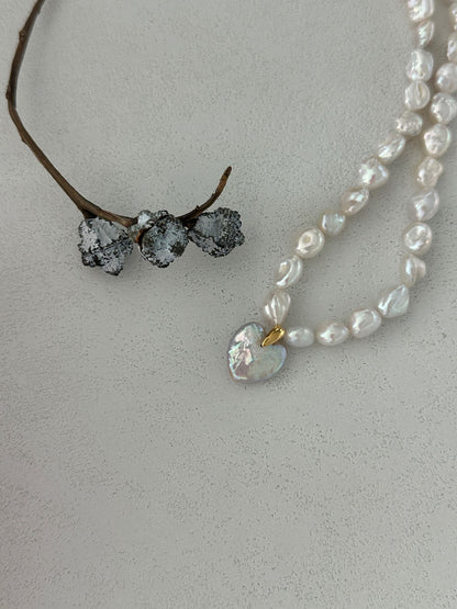 Golden Orbit Heart Necklace