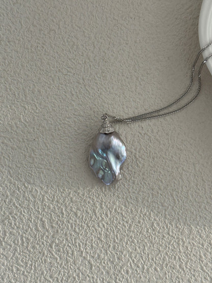 Silver Moon Baroque Necklace